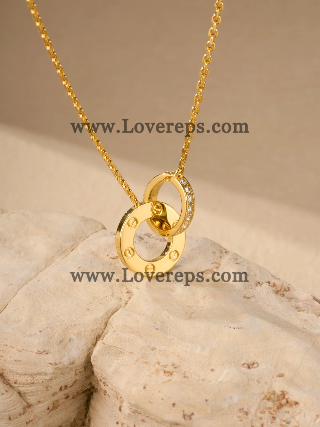 Cartier Love Necklace Classic Model with Paved Diamonds Yellow Gold Rose Gold White Gold