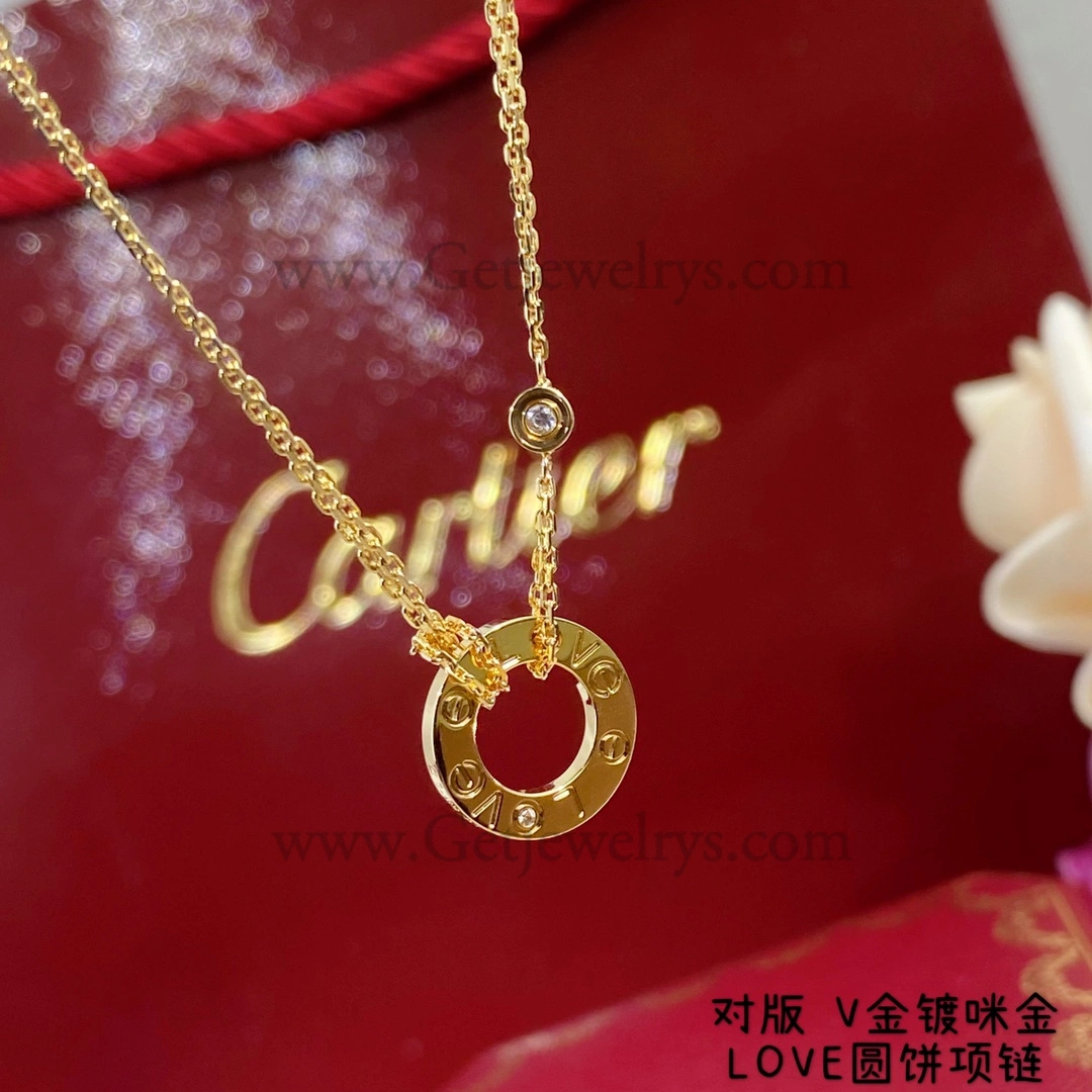Cartier Love Necklace with 2 diamonds B7224509 Rose Gold Yellow Gold White Gold