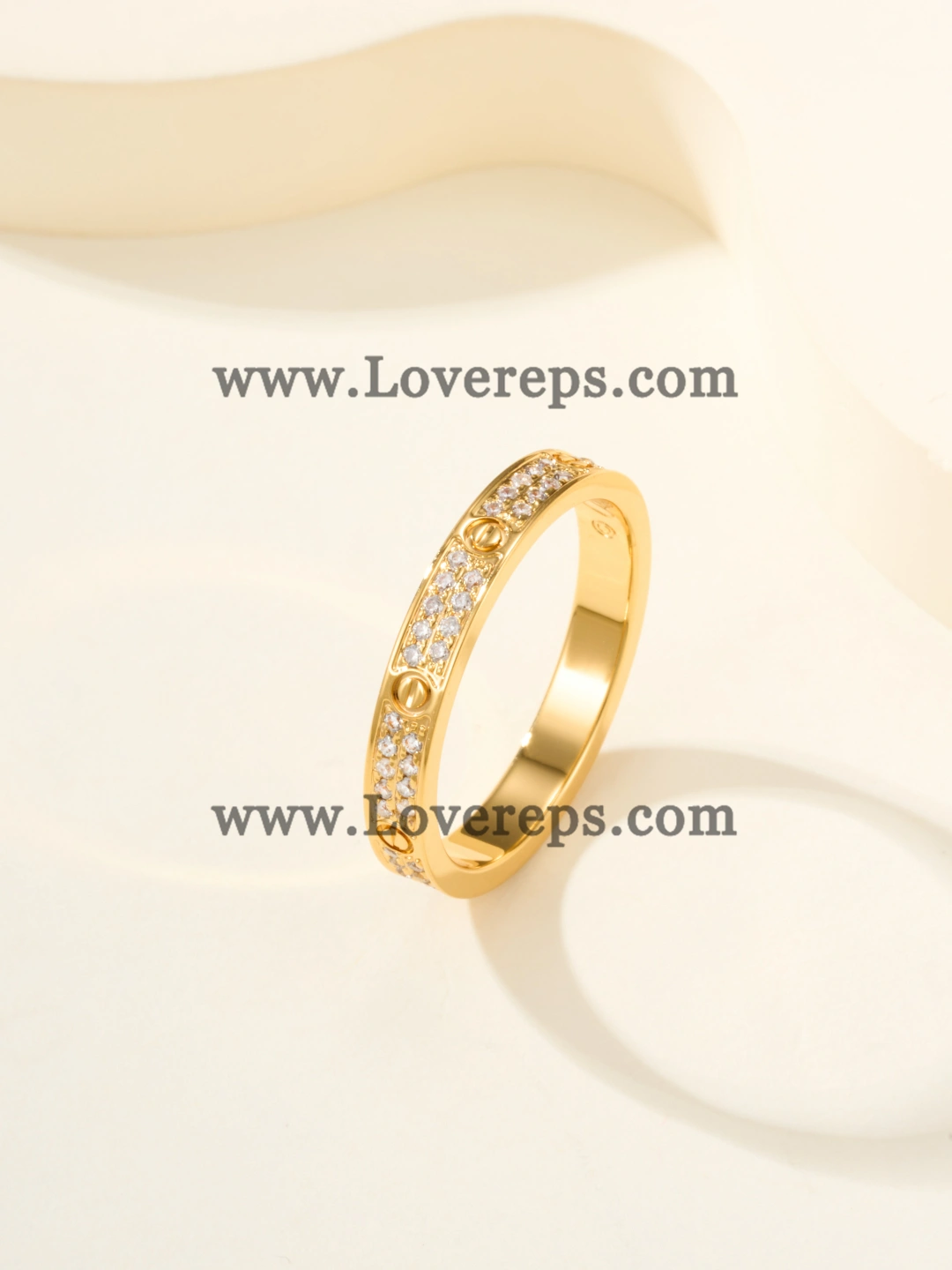 Cartier Love Ring Mini Model With Paved Diamonds Yellow Gold Rose Gold White Gold