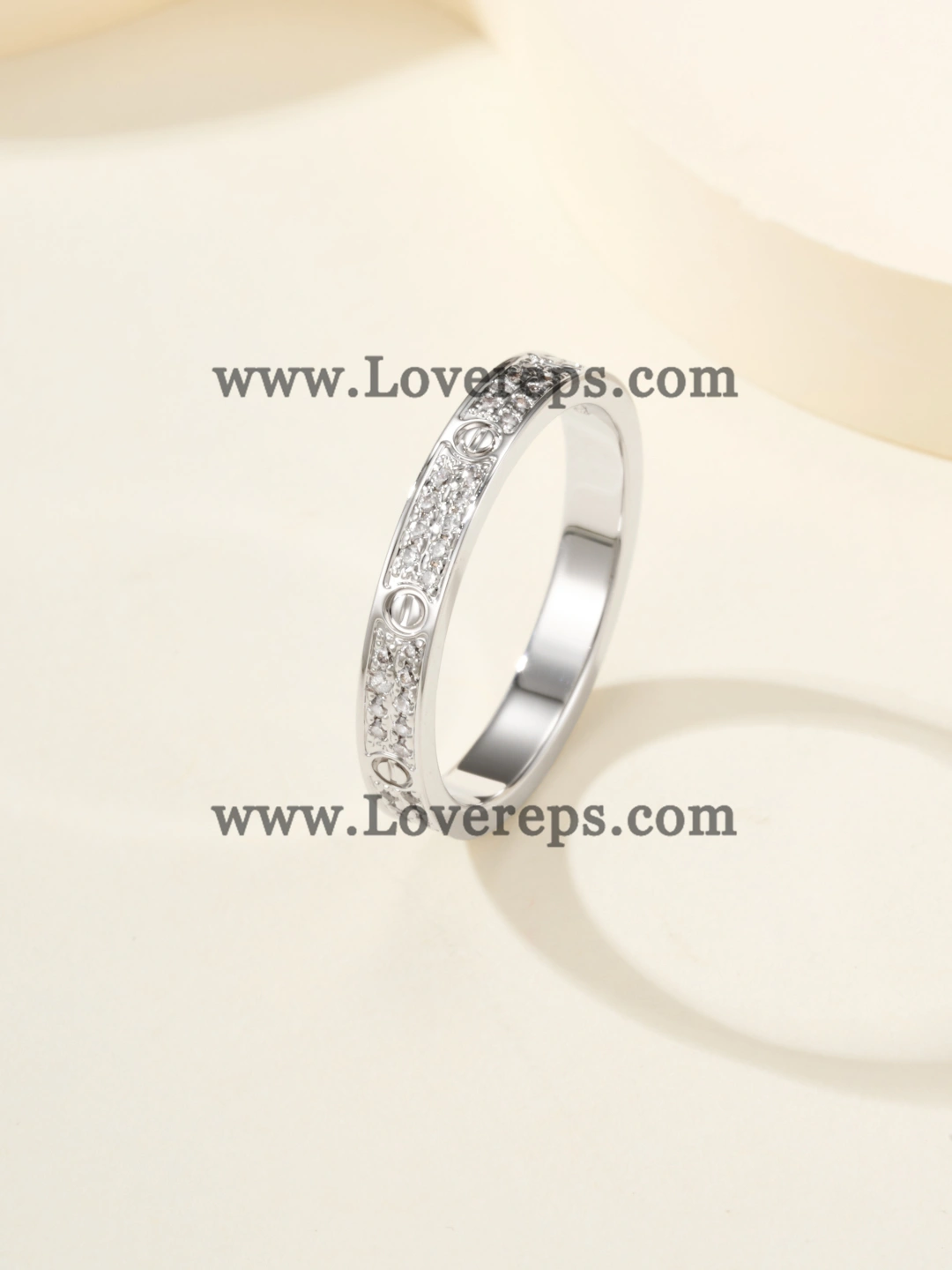 Cartier Love Ring Mini Model With Paved Diamonds Yellow Gold Rose Gold White Gold