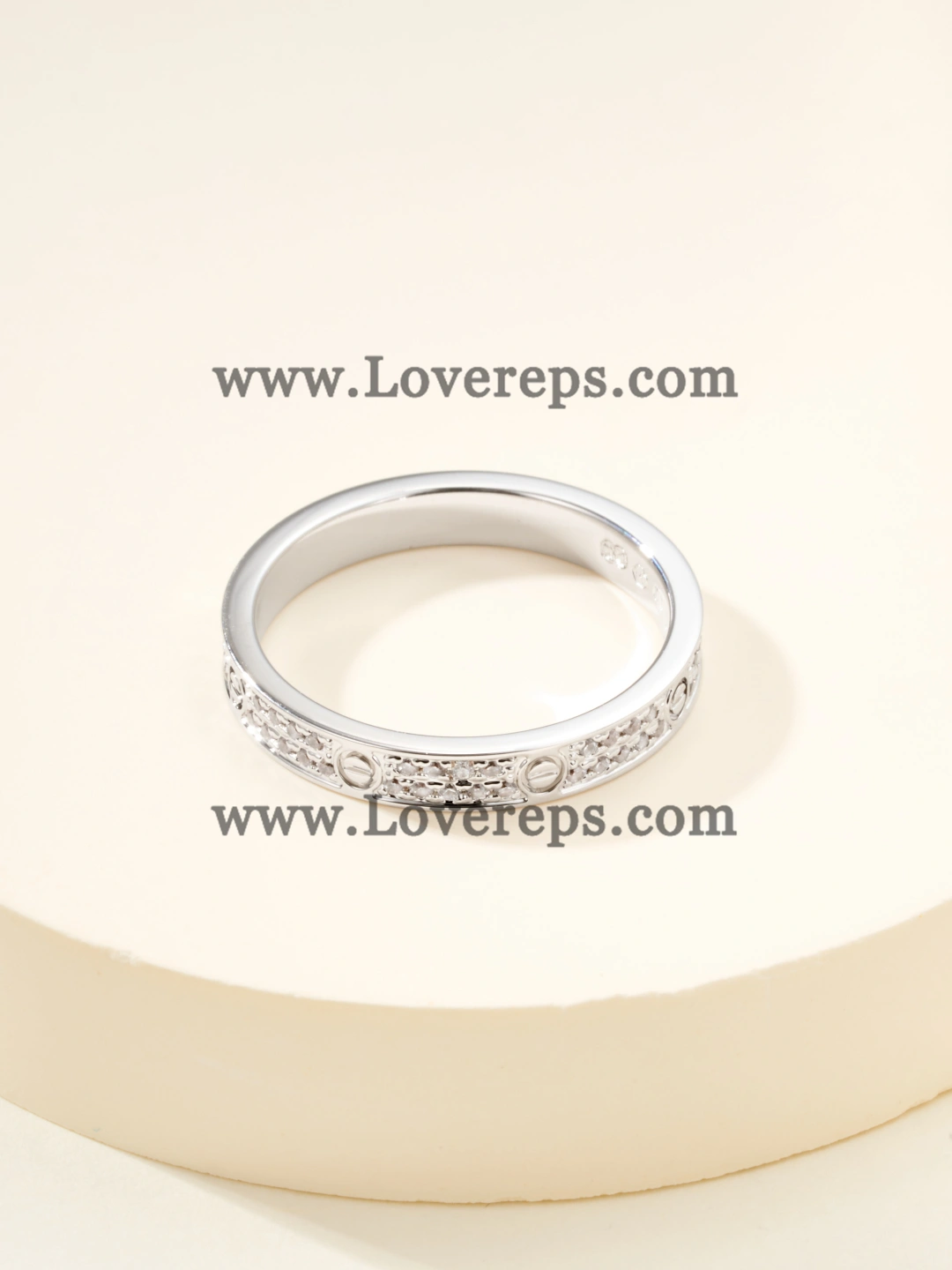 Cartier Love Ring Mini Model With Paved Diamonds Yellow Gold Rose Gold White Gold
