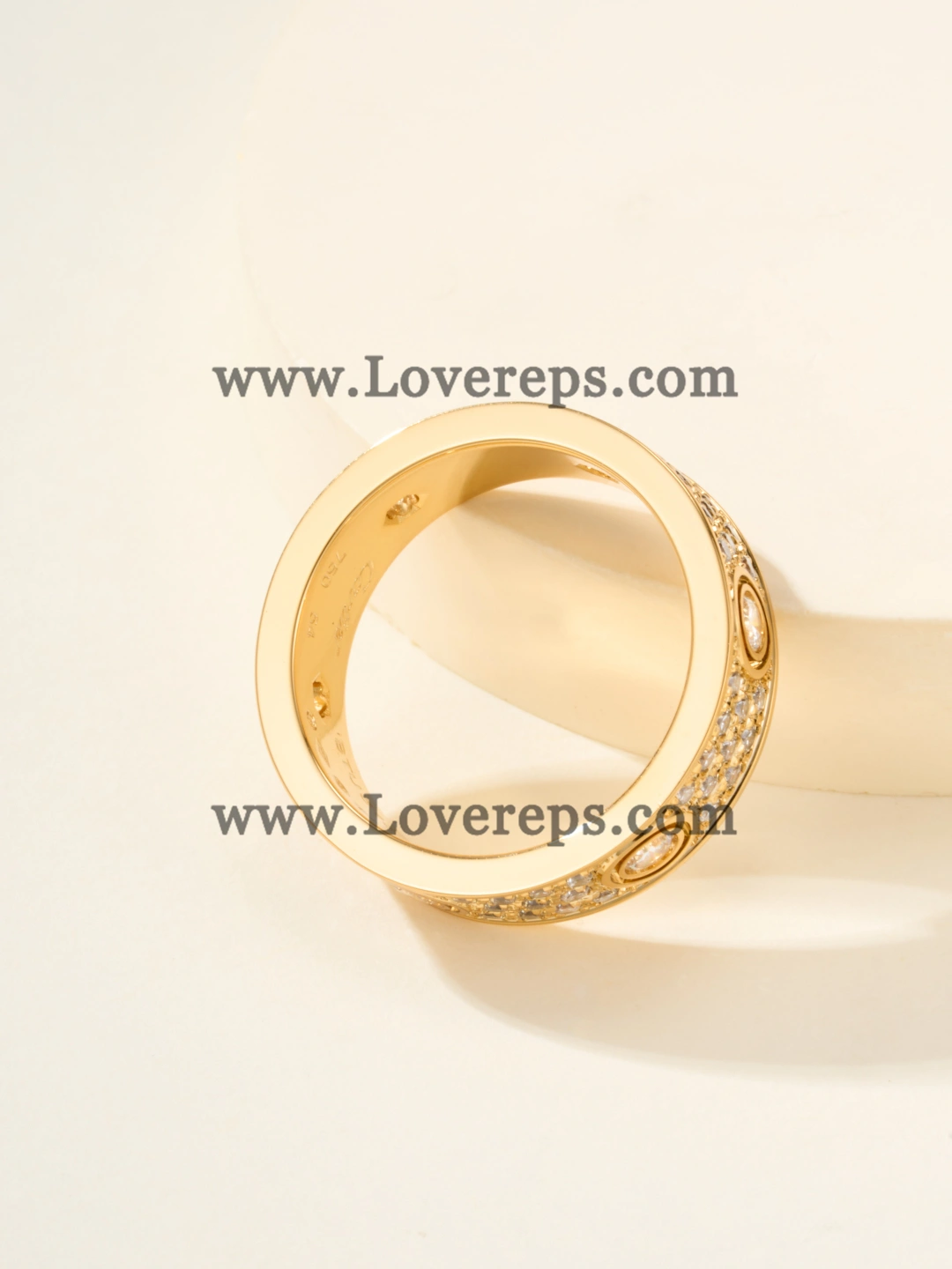 Cartier Love Ring Paved Diamonds With 6 Big Diamonds Yellow Gold Rose Gold White Gold