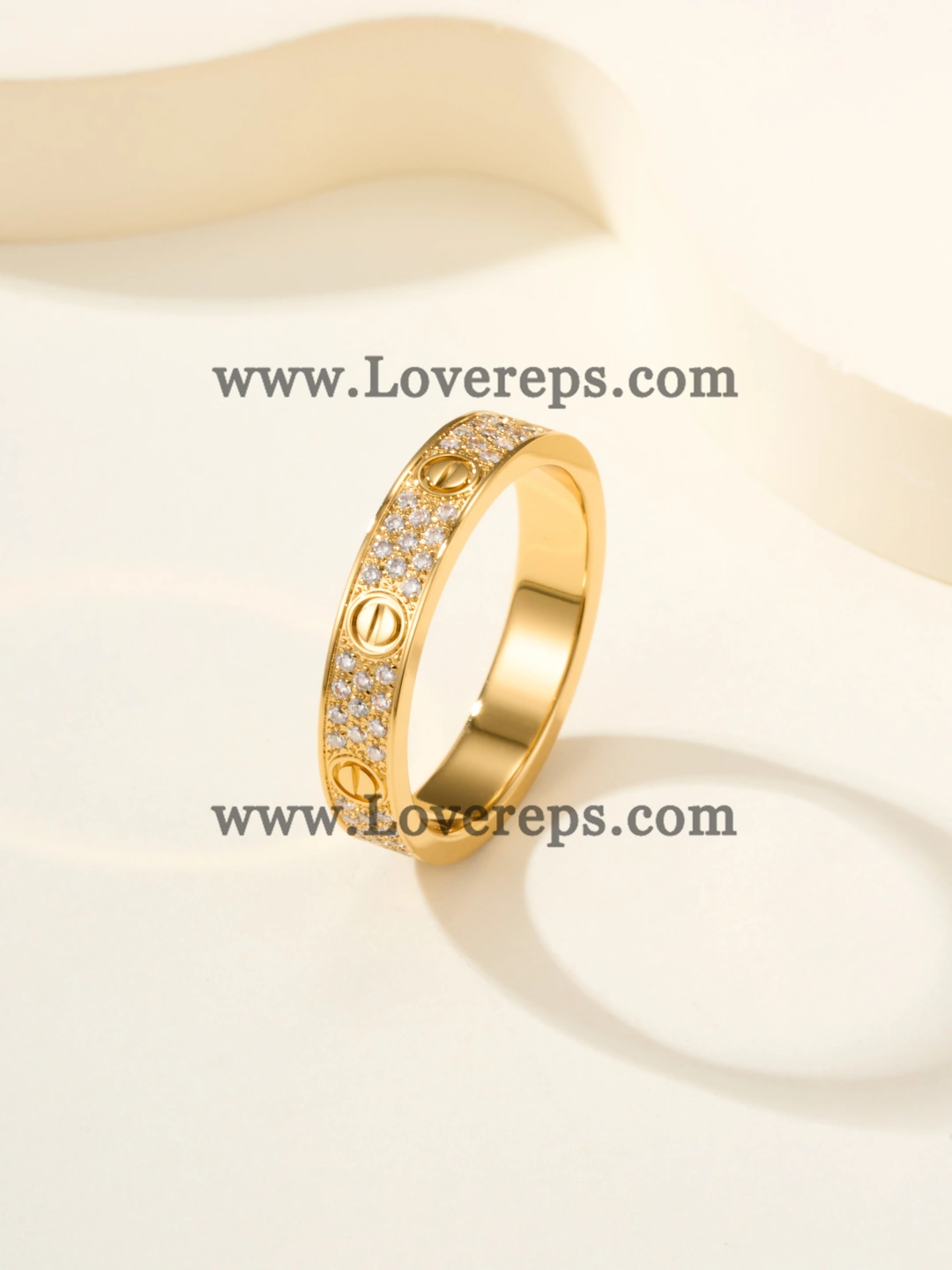 Cartier Love Ring Small Model With Paved Diamonds Yellow Gold Rose Gold White Gold