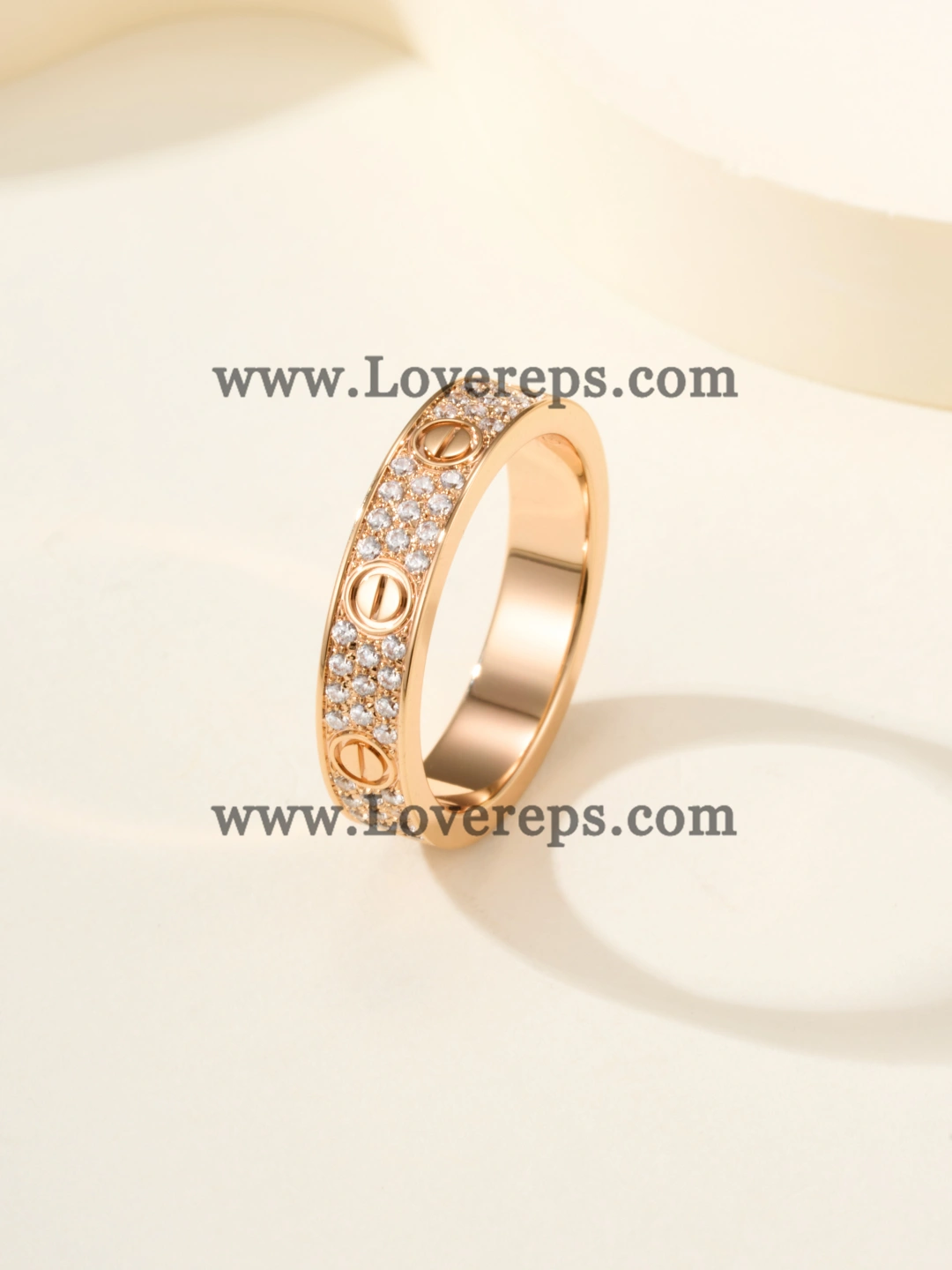 Cartier Love Ring Small Model With Paved Diamonds Yellow Gold Rose Gold White Gold