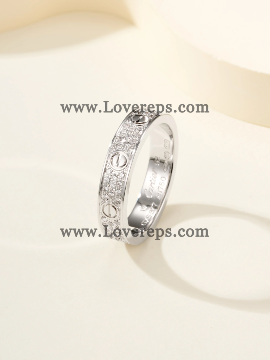 Cartier Love Ring Small Model With Paved Diamonds Yellow Gold Rose Gold White Gold