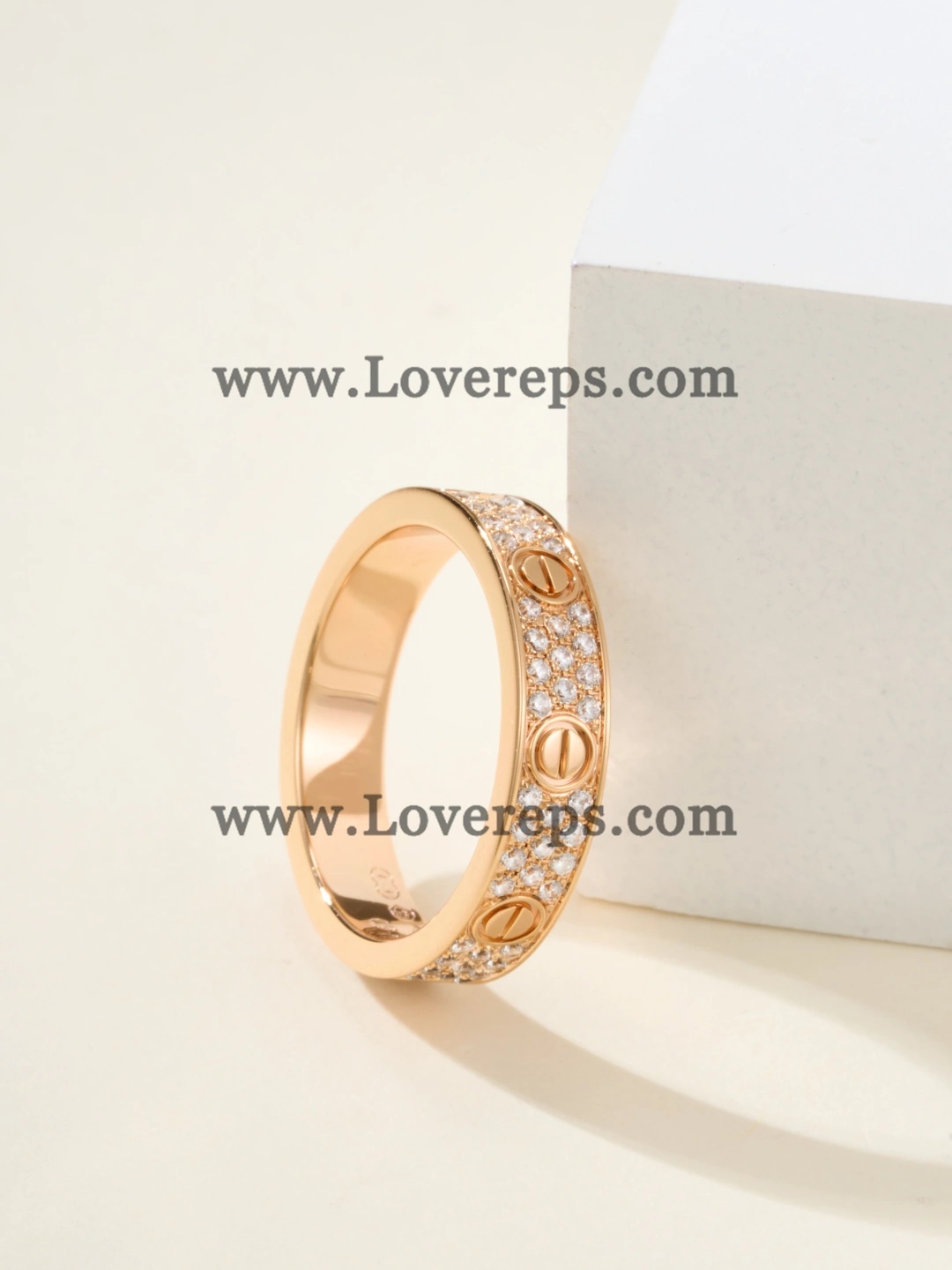 Cartier Love Ring Small Model With Paved Diamonds Yellow Gold Rose Gold White Gold
