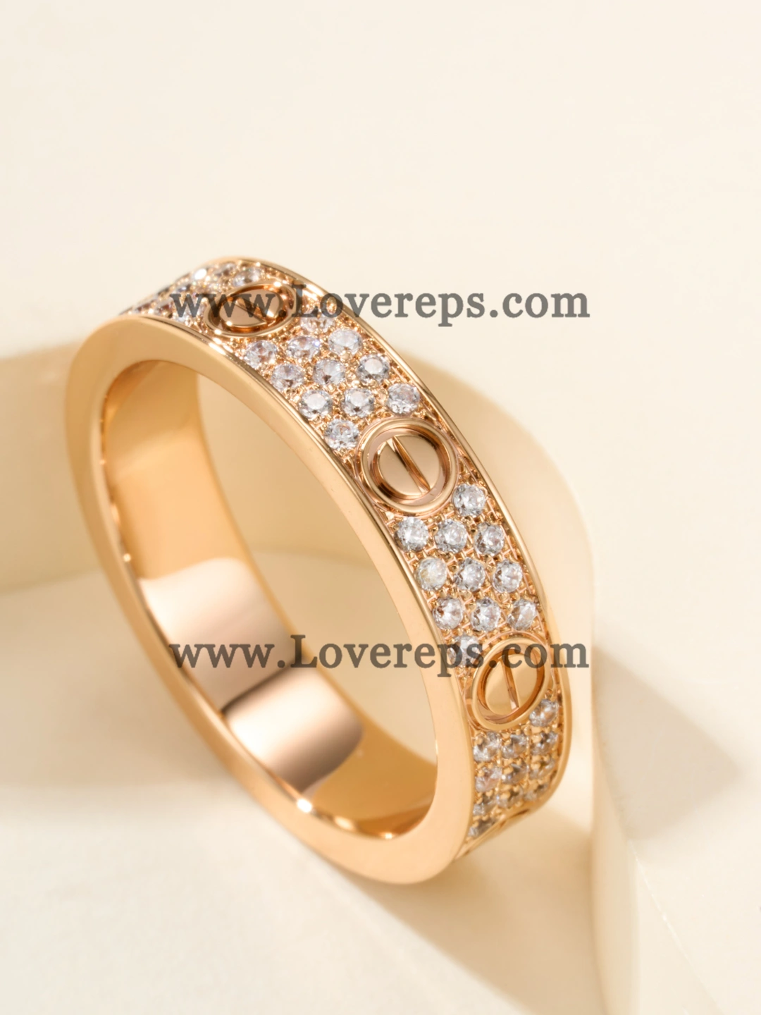 Cartier Love Ring Small Model With Paved Diamonds Yellow Gold Rose Gold White Gold