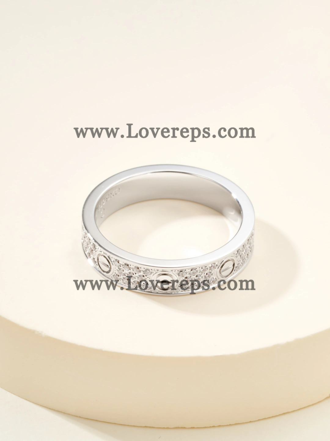 Cartier Love Ring Small Model With Paved Diamonds Yellow Gold Rose Gold White Gold