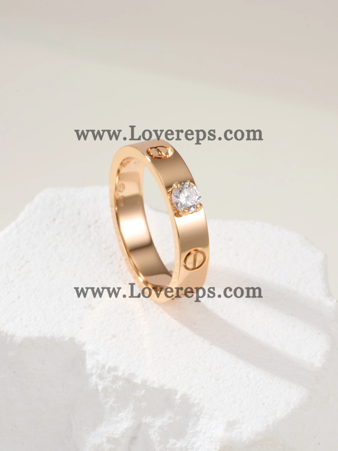 Cartier Love Solitaire Ring Rose Gold White Gold