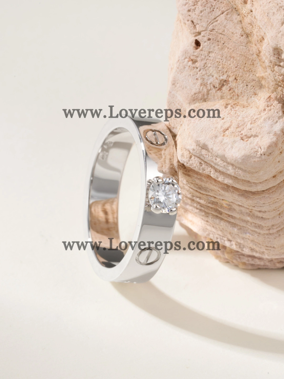 Cartier Love Solitaire Ring Rose Gold White Gold