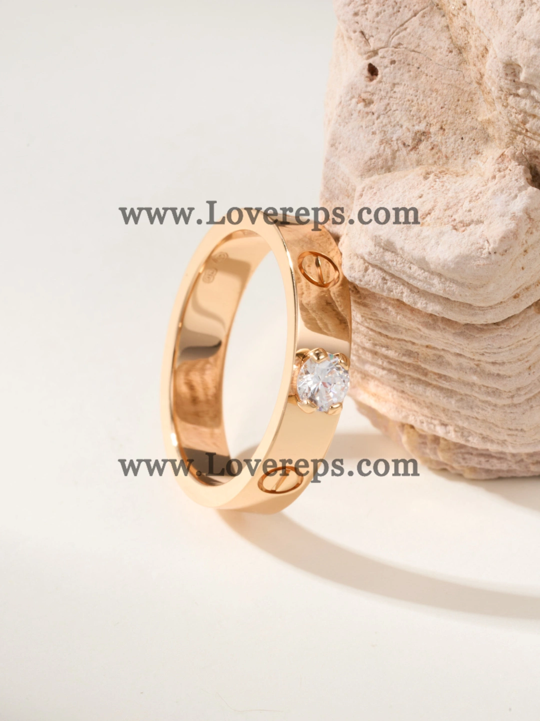 Cartier Love Solitaire Ring Rose Gold White Gold