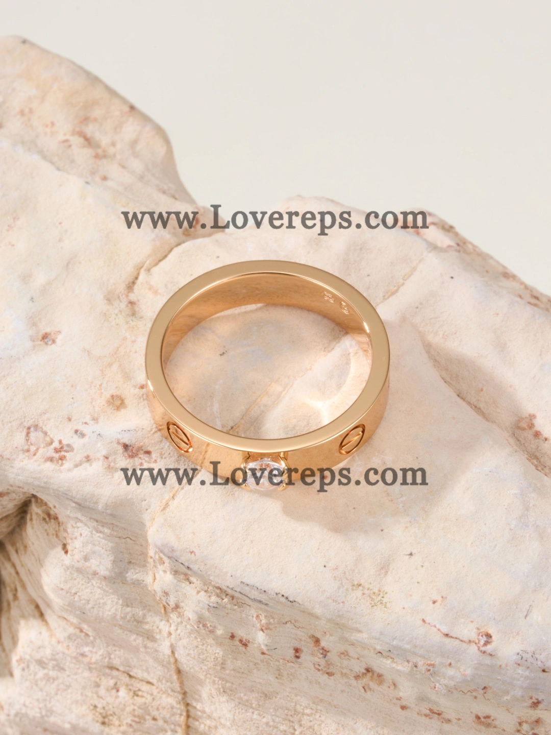 Cartier Love Solitaire Ring Rose Gold White Gold