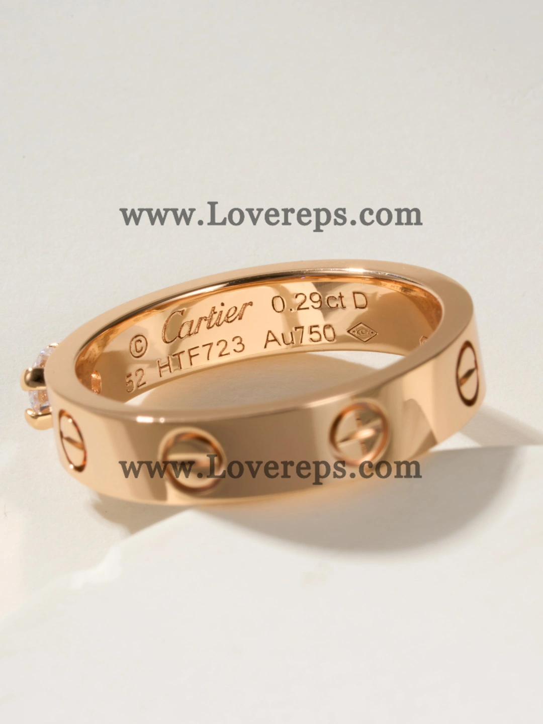 Cartier Love Solitaire Ring Rose Gold White Gold