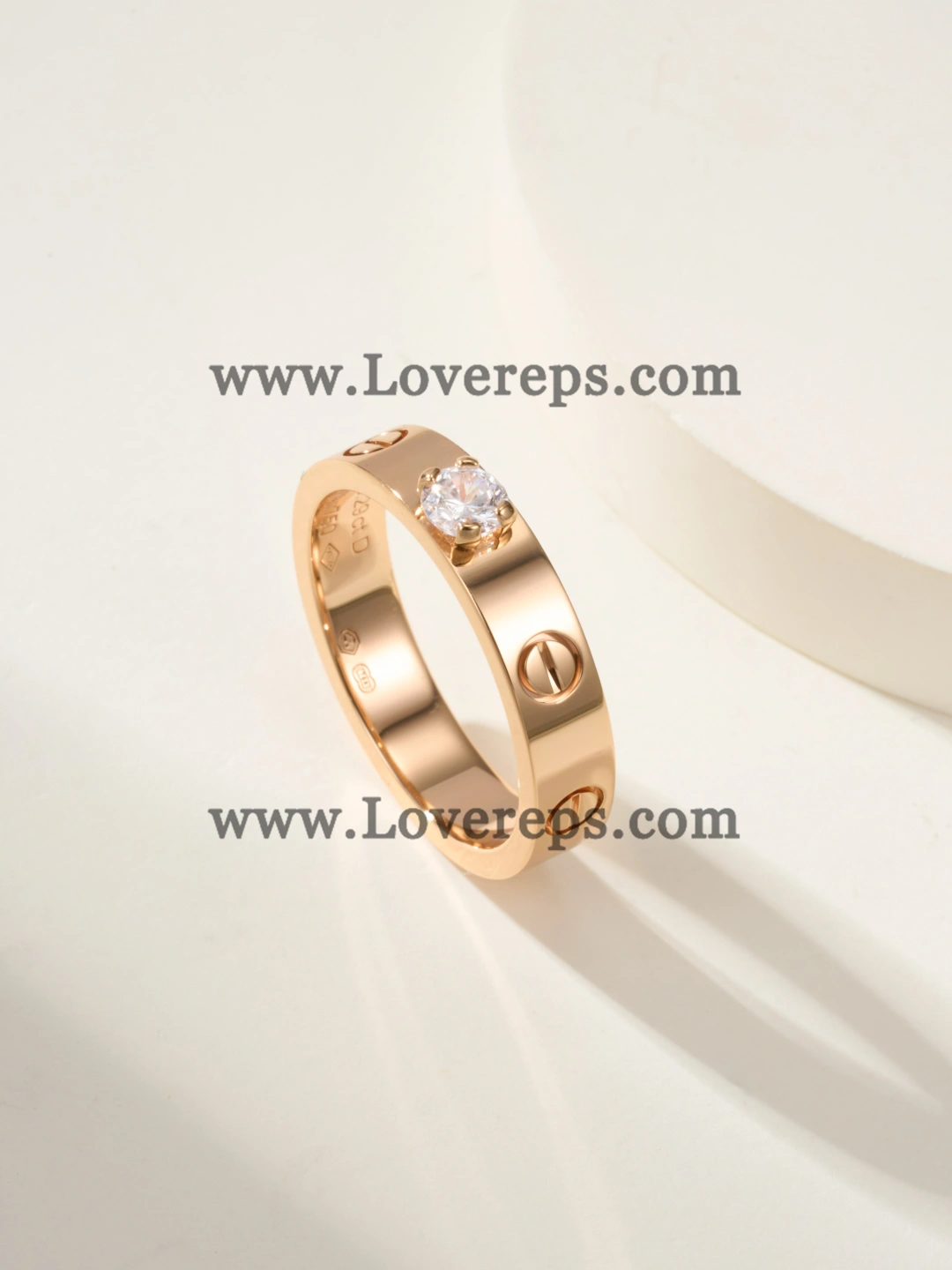 Cartier Love Solitaire Ring Rose Gold White Gold