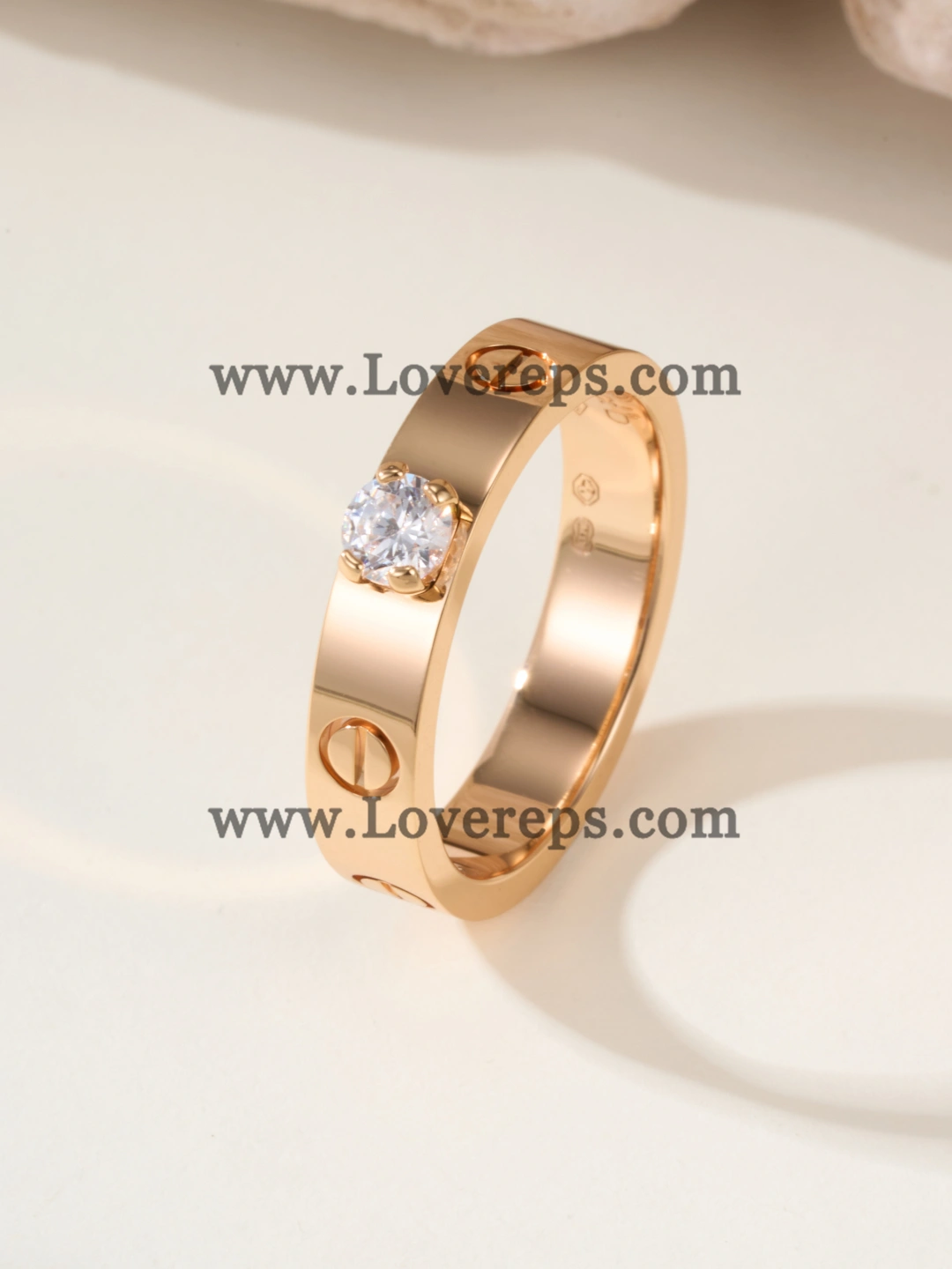Cartier Love Solitaire Ring Rose Gold White Gold