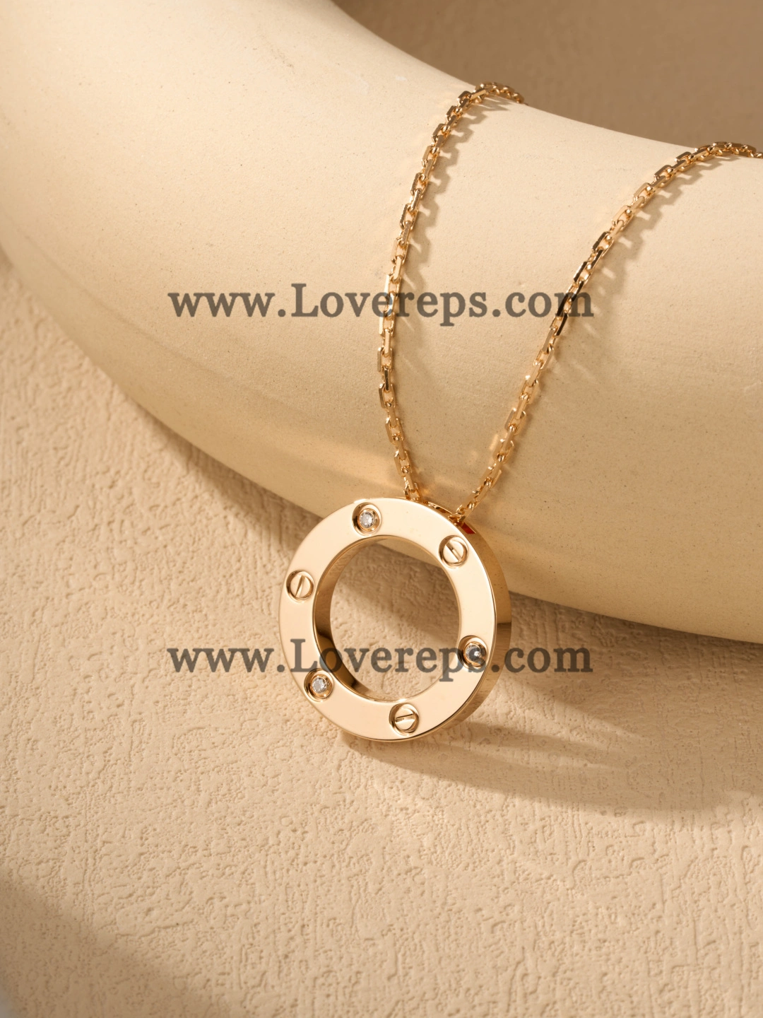 Cartier Round Love Pendant with 3 Diamonds Yellow Gold Rose Gold White Gold