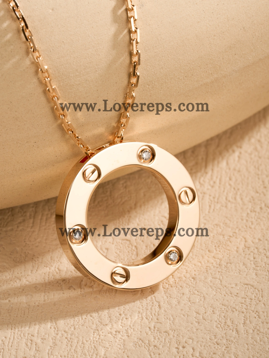 Cartier Round Love Pendant with 3 Diamonds Yellow Gold Rose Gold White Gold