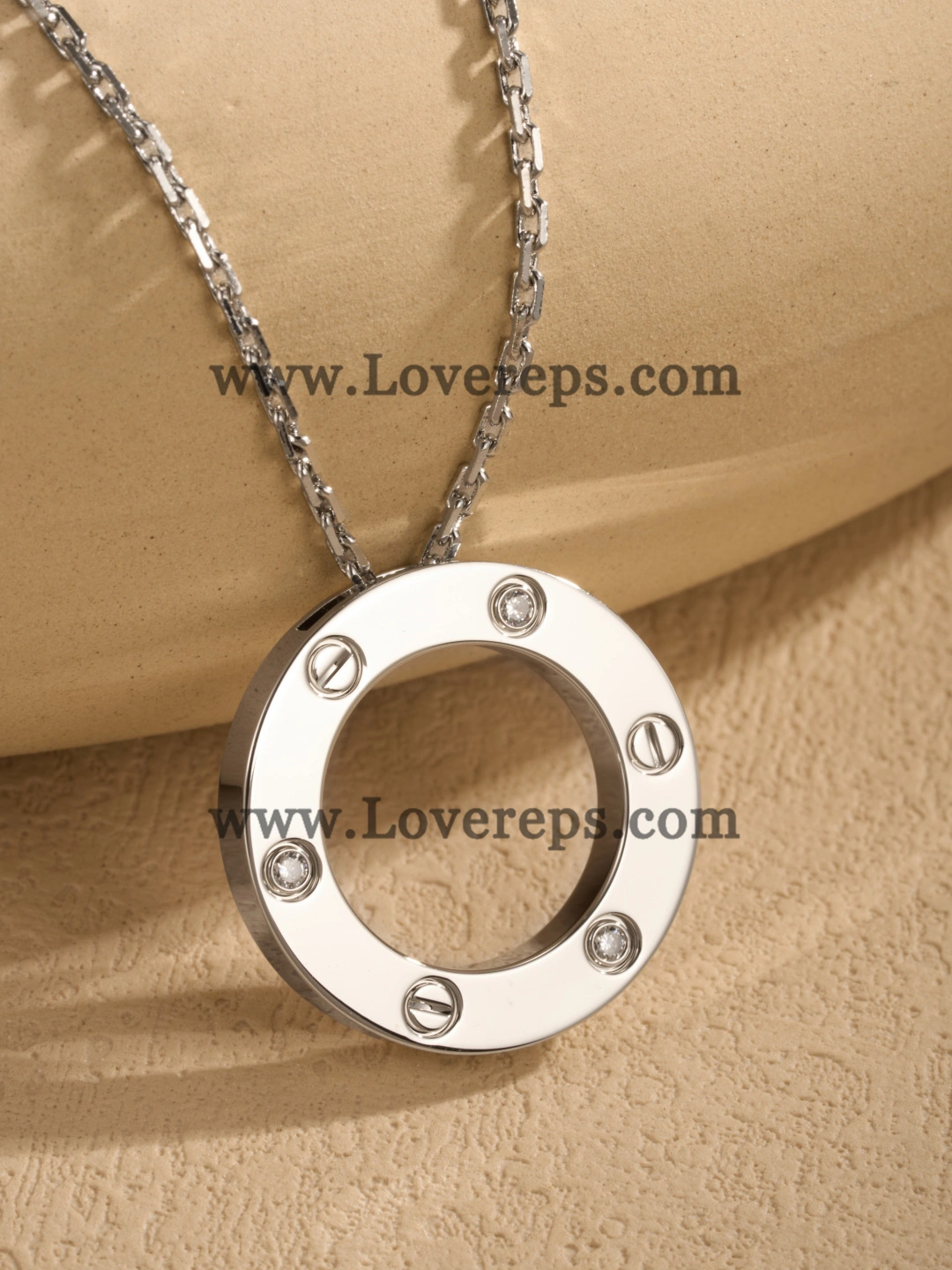 Cartier Round Love Pendant with 3 Diamonds Yellow Gold Rose Gold White Gold