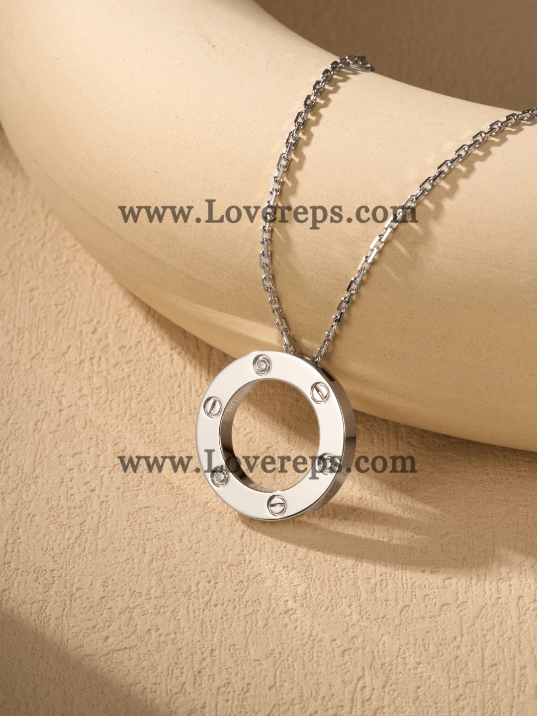 Cartier Round Love Pendant with 3 Diamonds Yellow Gold Rose Gold White Gold