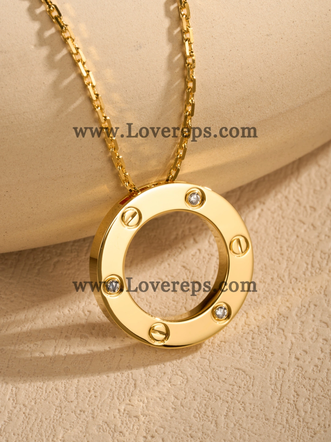 Cartier Round Love Pendant with 3 Diamonds Yellow Gold Rose Gold White Gold