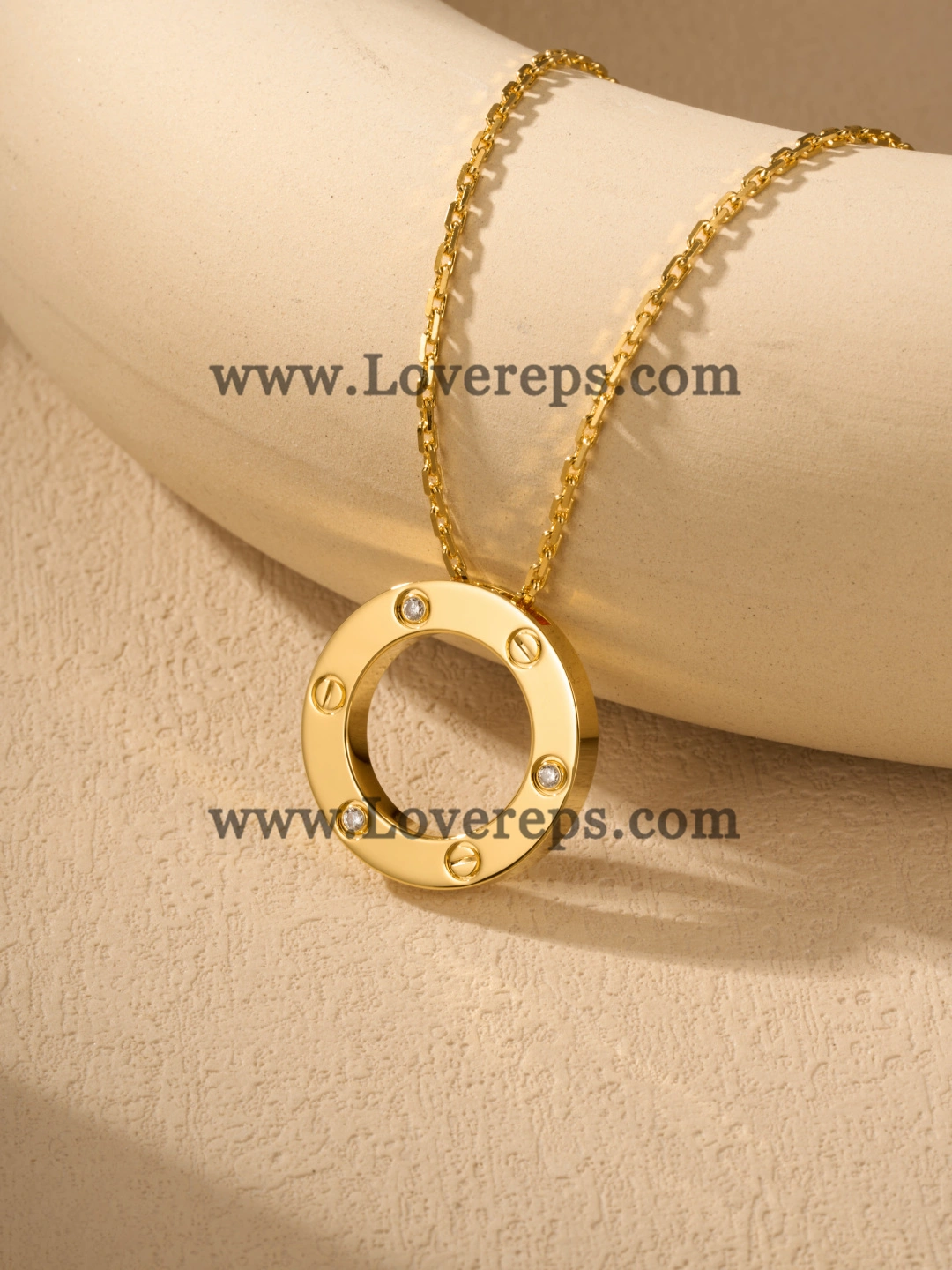Cartier Round Love Pendant with 3 Diamonds Yellow Gold Rose Gold White Gold