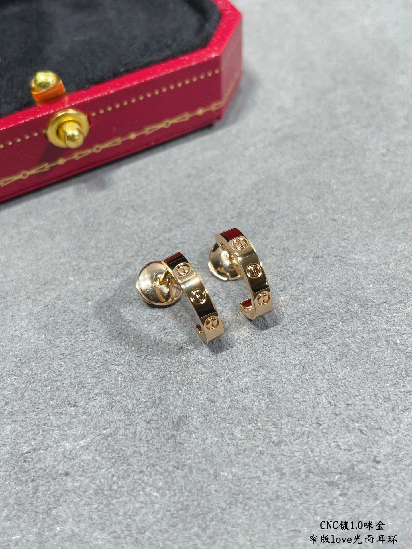 Cartier SM Love Earrings White Gold Rose Gold Yellow Gold
