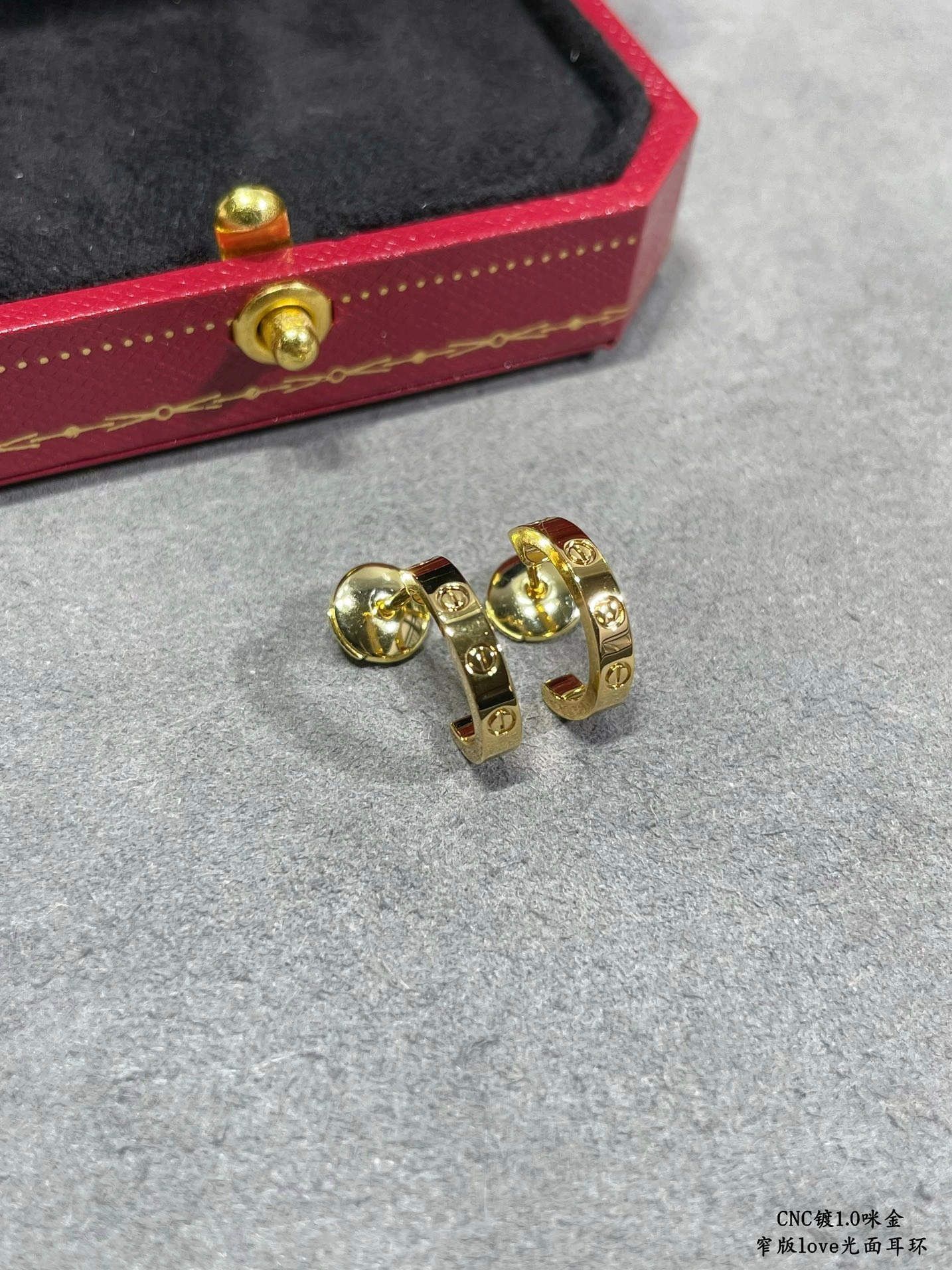 Cartier SM Love Earrings White Gold Rose Gold Yellow Gold