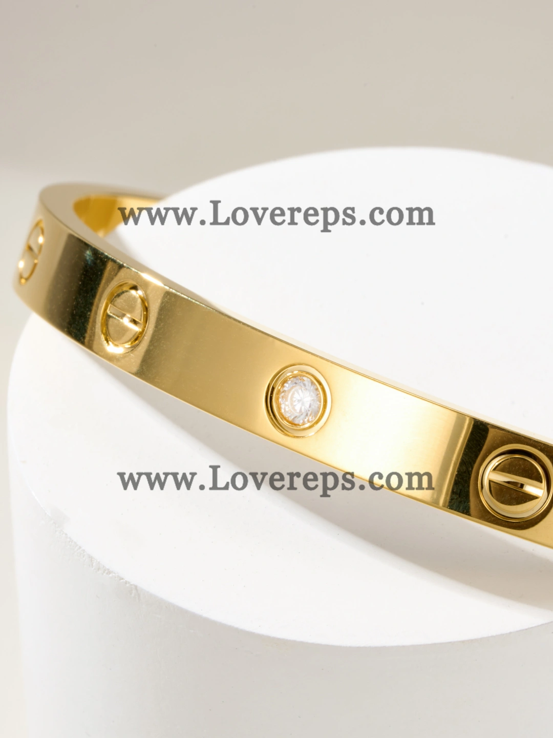 Cartier Semi-Open Love Bracelet With 1 Diamonds Yellow Gold White Gold Rose Gold