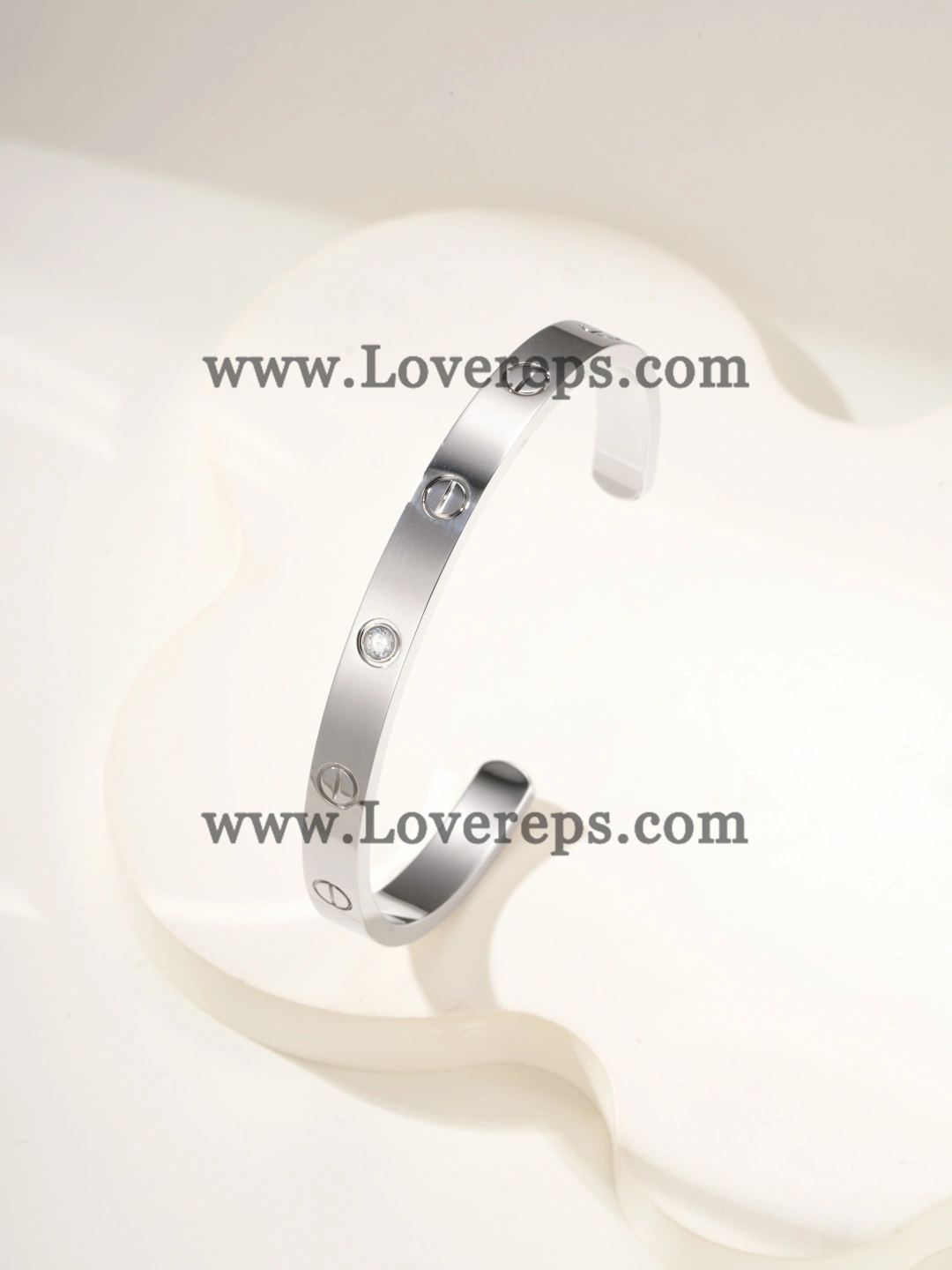 Cartier Semi-Open Love Bracelet With 1 Diamonds Yellow Gold White Gold Rose Gold