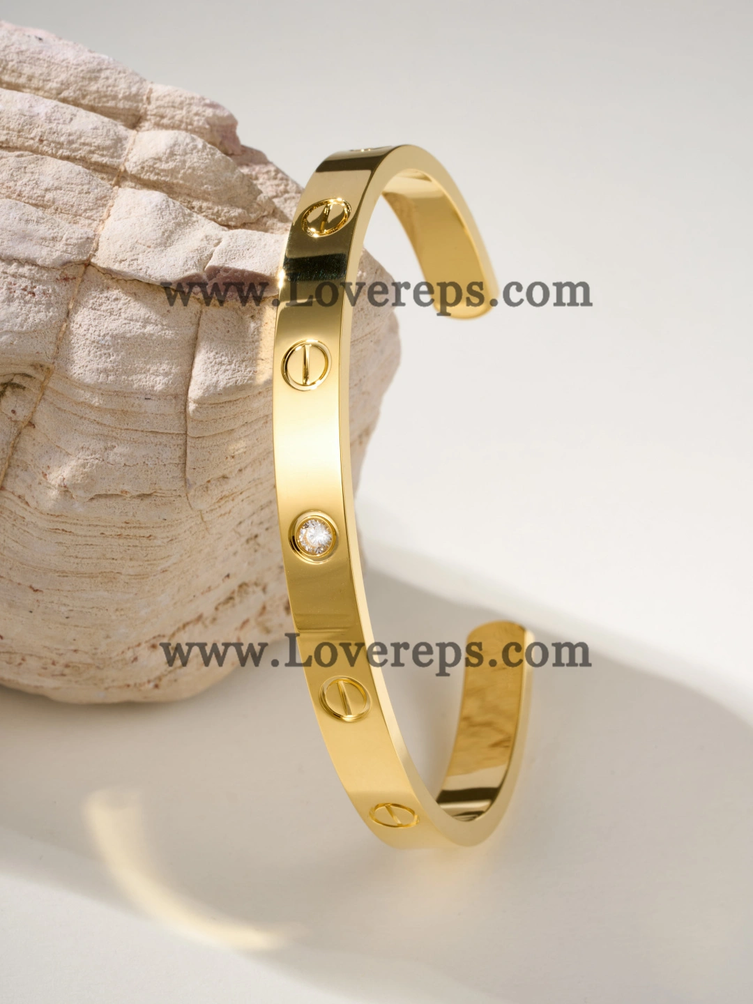 Cartier Semi-Open Love Bracelet With 1 Diamonds Yellow Gold White Gold Rose Gold