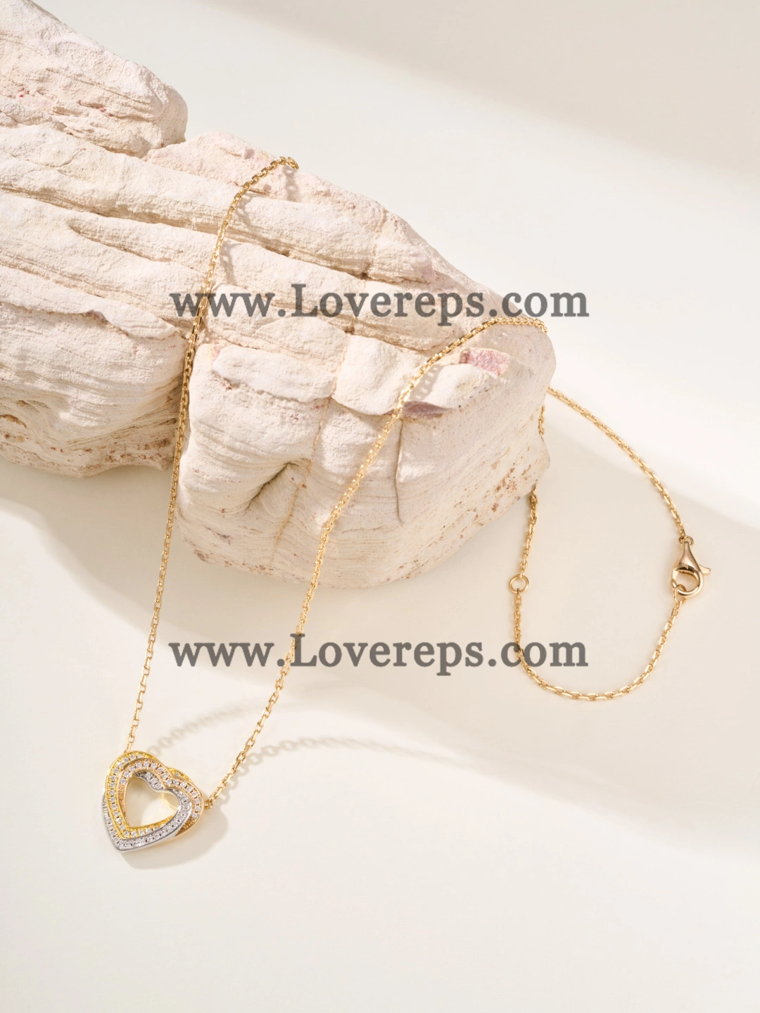 Cartier Trinity Heart Necklace With Pave Diamonds