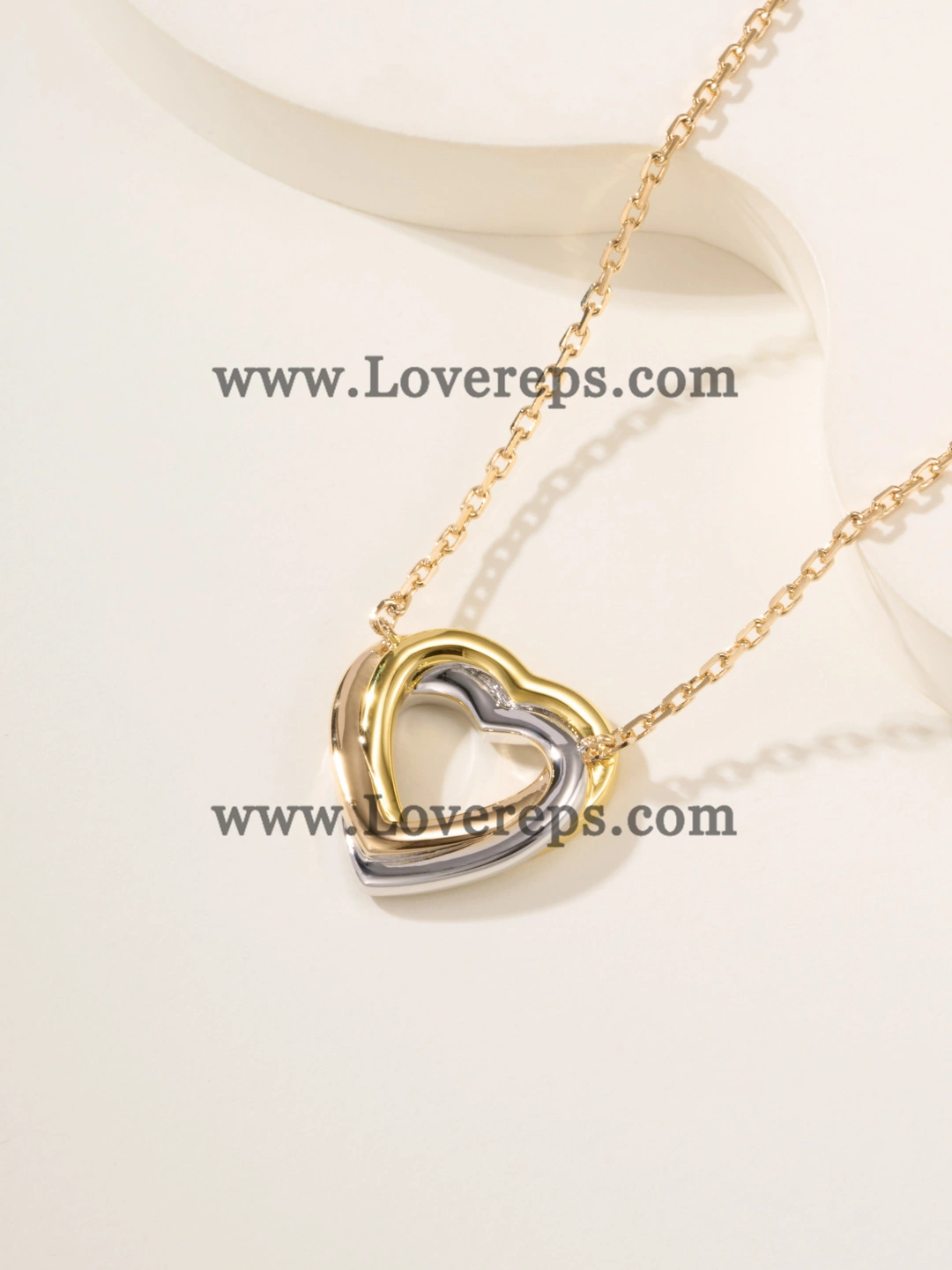 Cartier Trinity Heart Necklace With Pave Diamonds