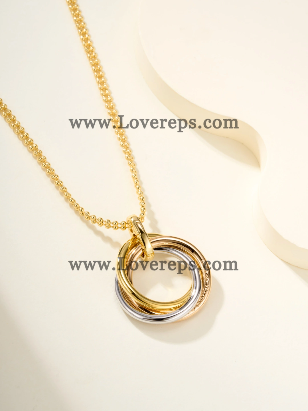 Cartier Trinity Pendant Large Model With Pave-Paved