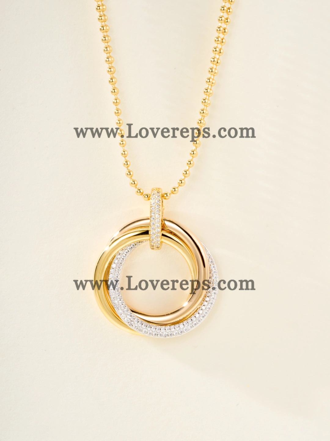 Cartier Trinity Pendant Large Model With Semi-Paved