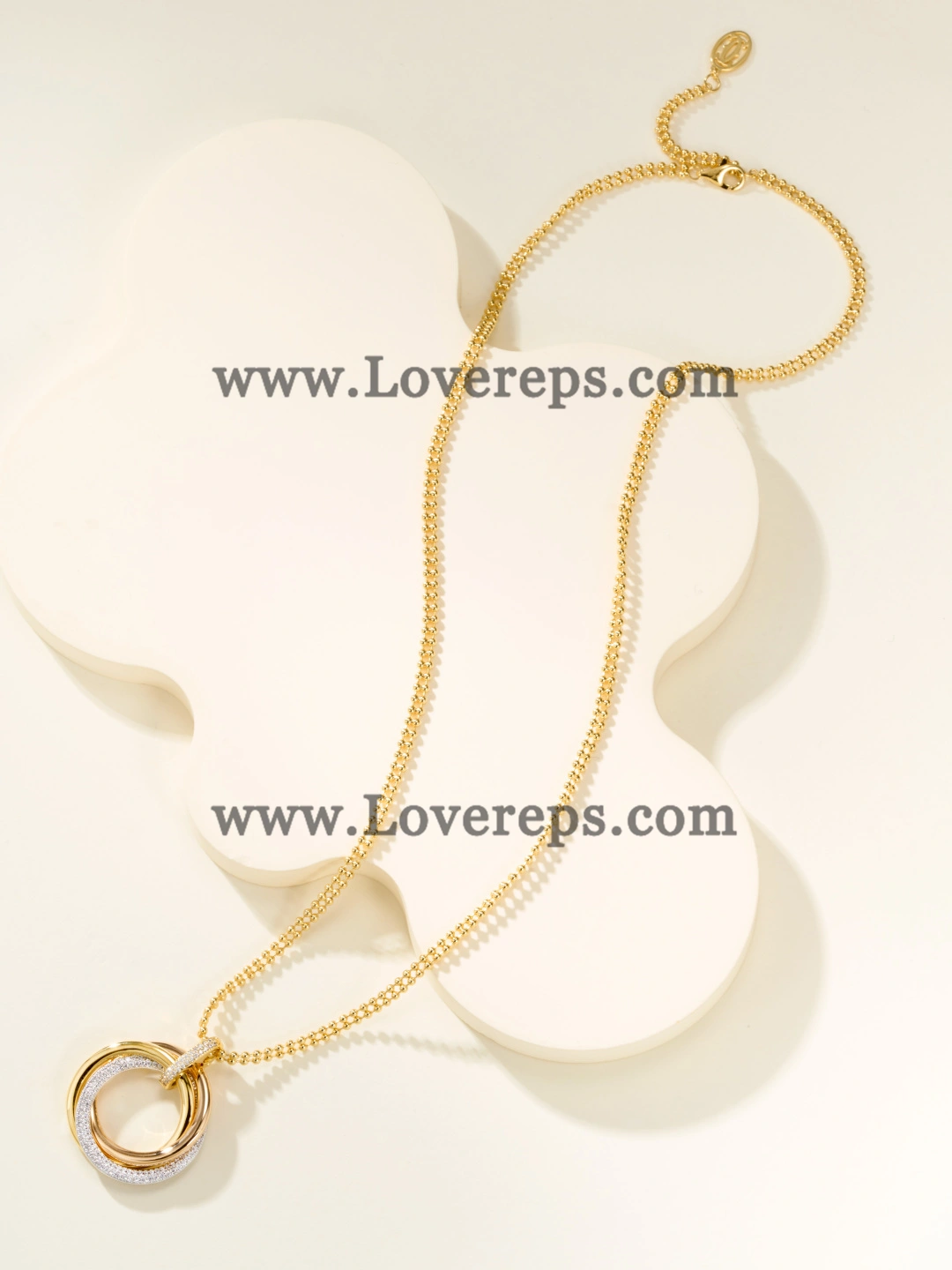 Cartier Trinity Pendant Large Model With Semi-Paved