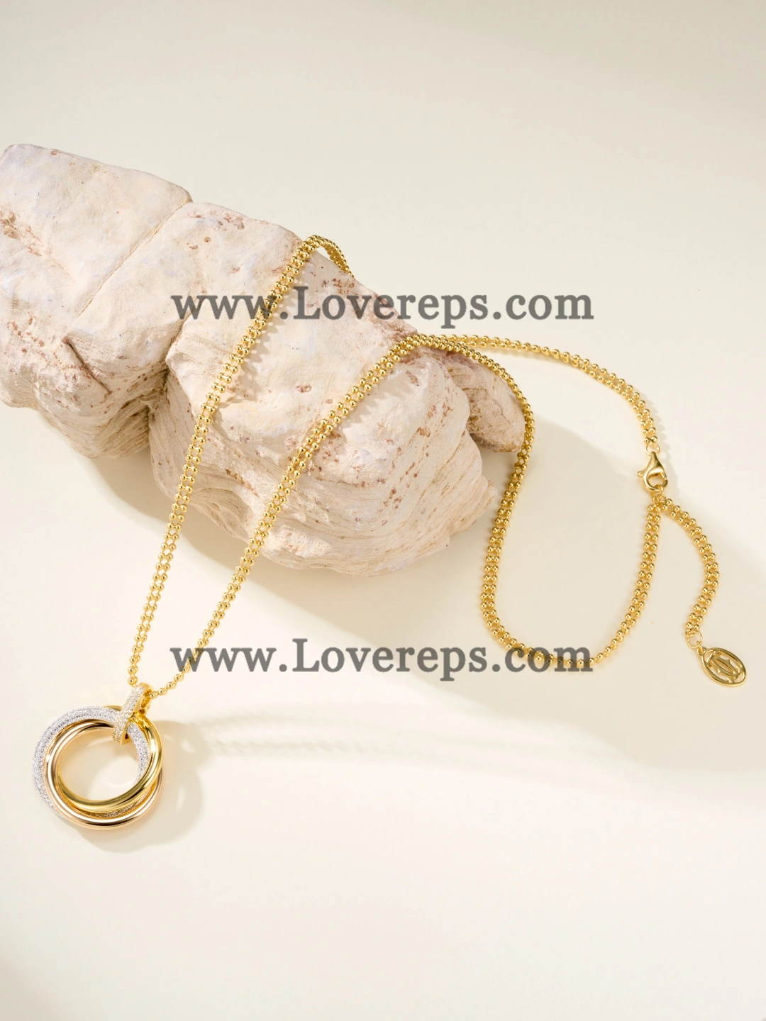 Cartier Trinity Pendant Large Model With Semi-Paved