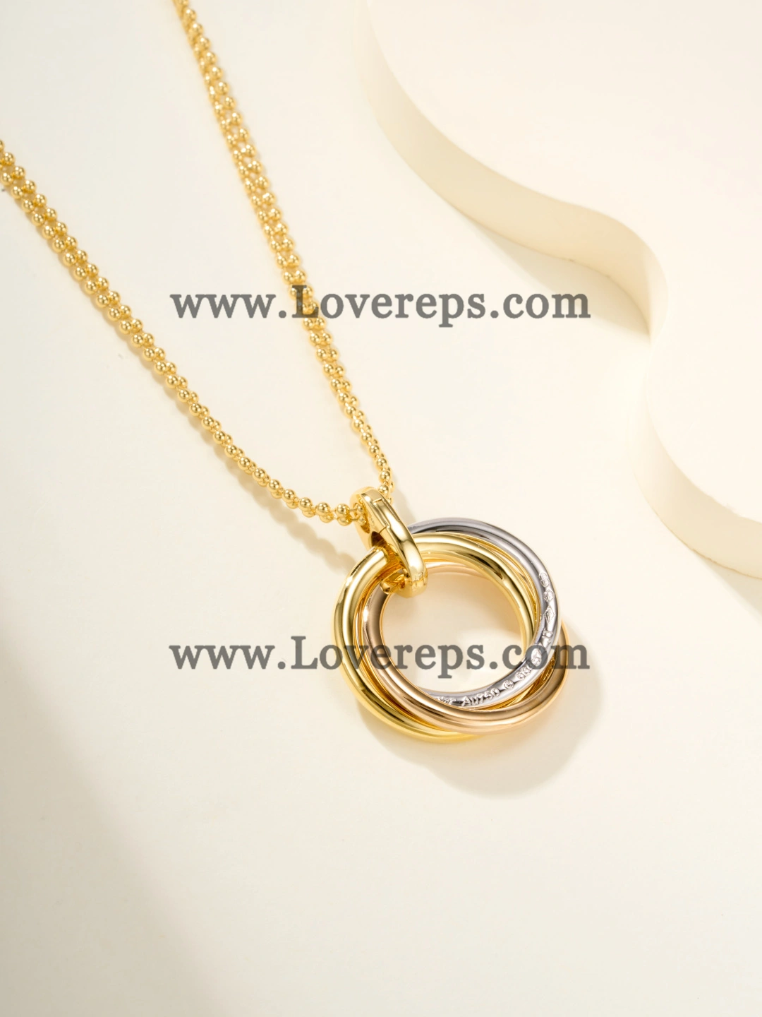 Cartier Trinity Pendant Large Model With Semi-Paved