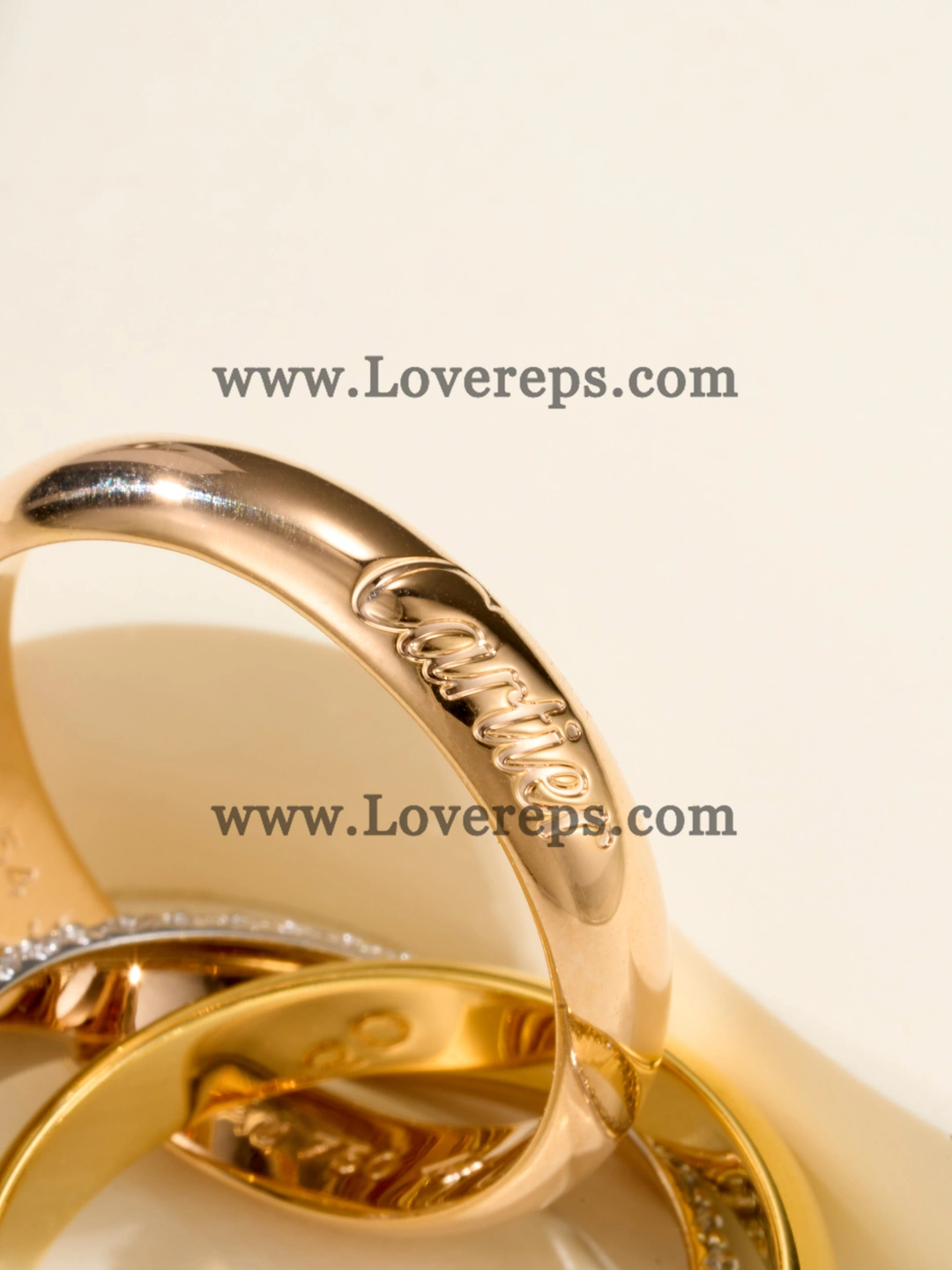 Cartier Trinity Ring Medium Model with Semi-Paved