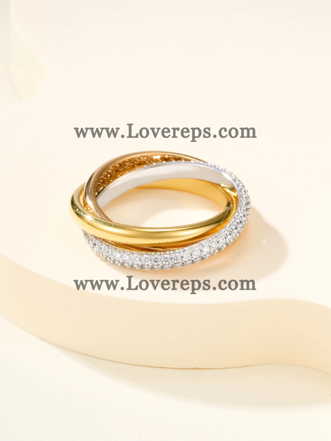 Cartier Trinity Ring Small Model with Semi-Paved