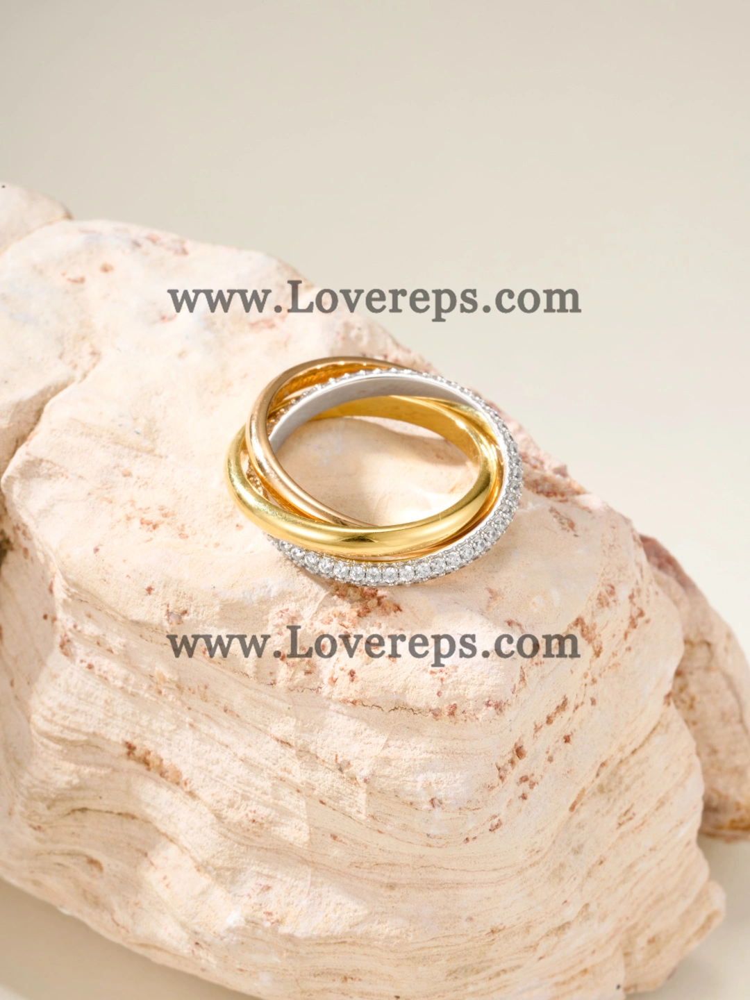 Cartier Trinity Ring Small Model with Semi-Paved