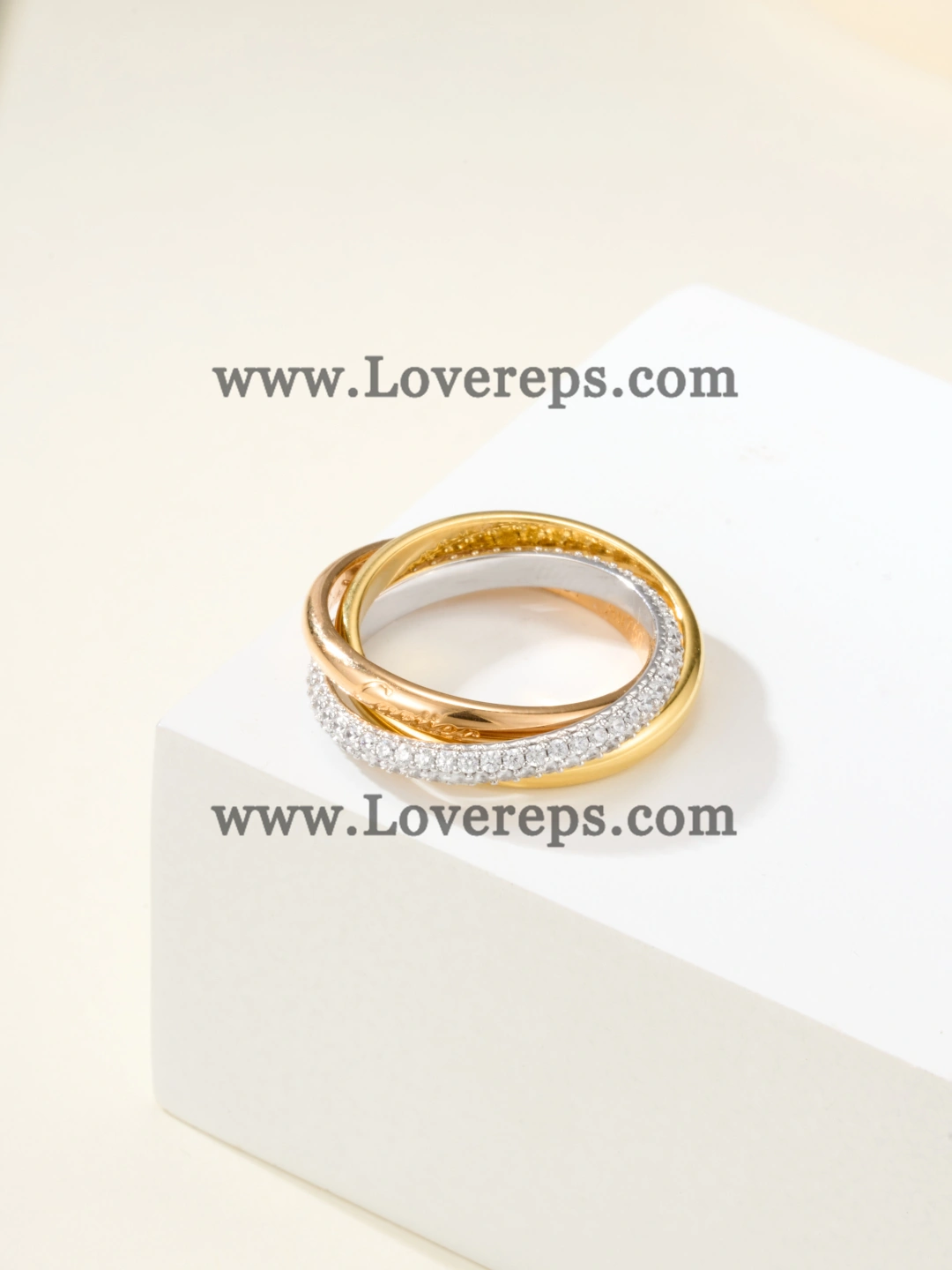 Cartier Trinity Ring Small Model with Semi-Paved