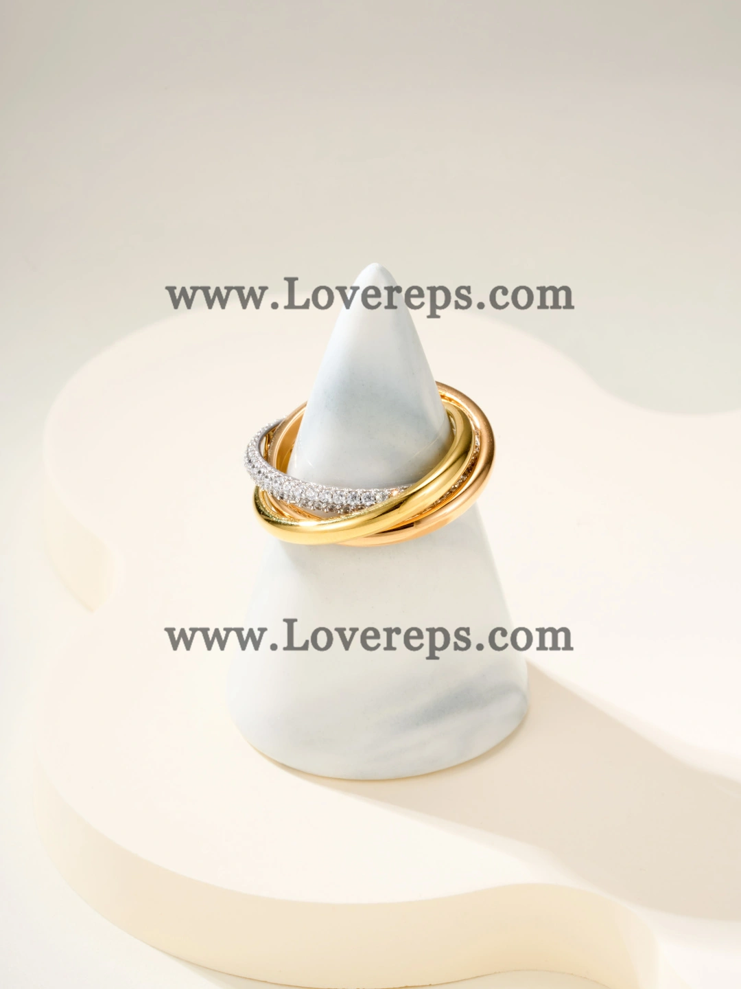 Cartier Trinity Ring Small Model with Semi-Paved