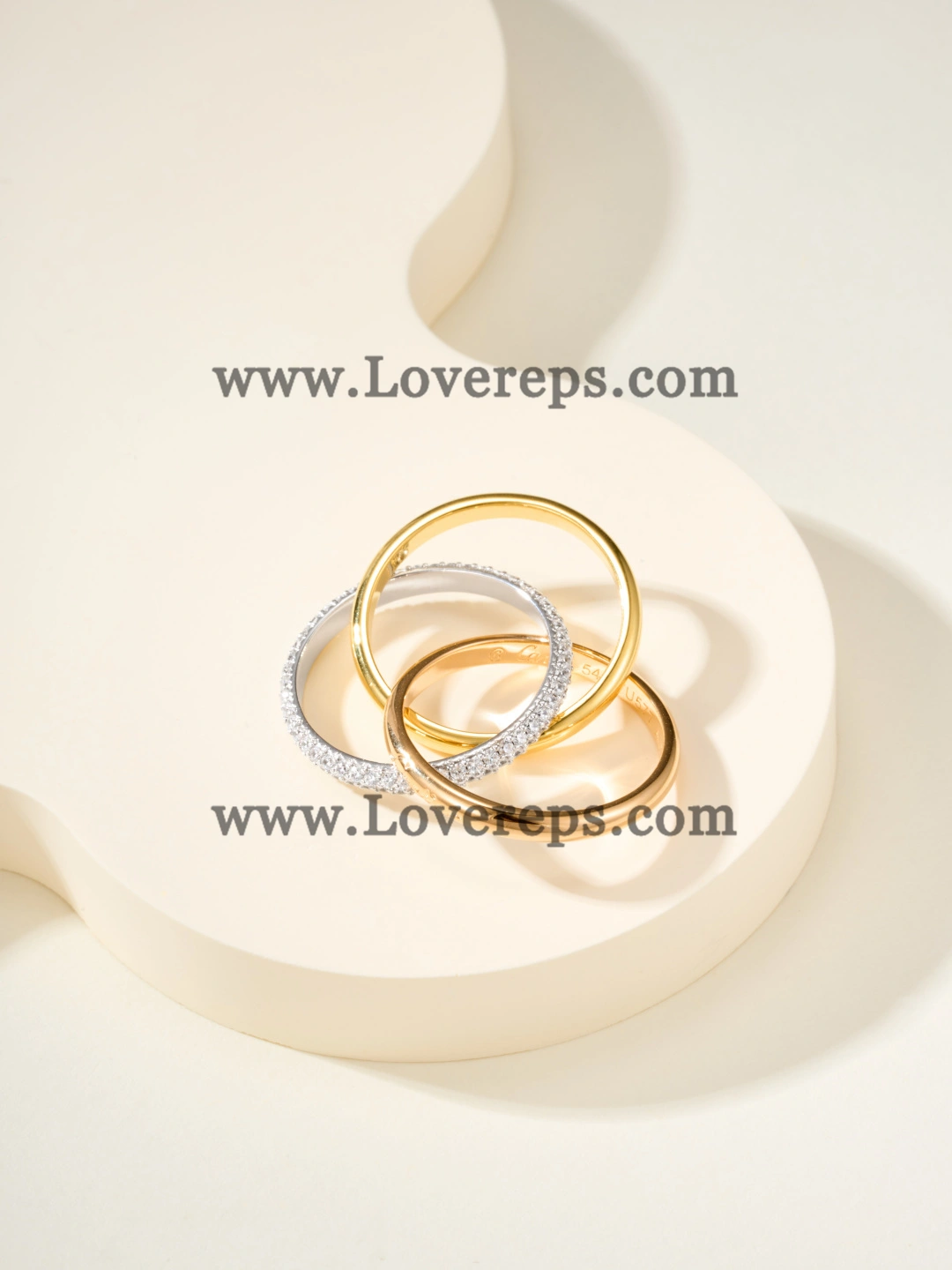 Cartier Trinity Ring Small Model with Semi-Paved