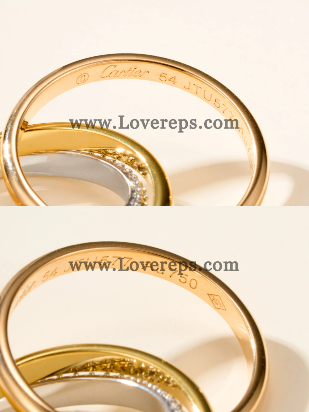 Cartier Trinity Ring Small Model with Semi-Paved