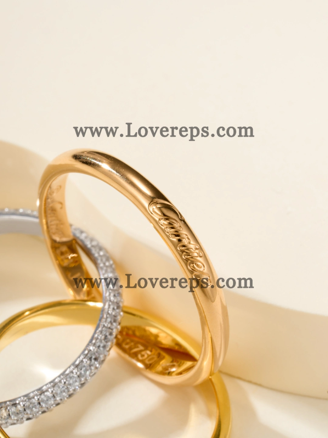 Cartier Trinity Ring Small Model with Semi-Paved