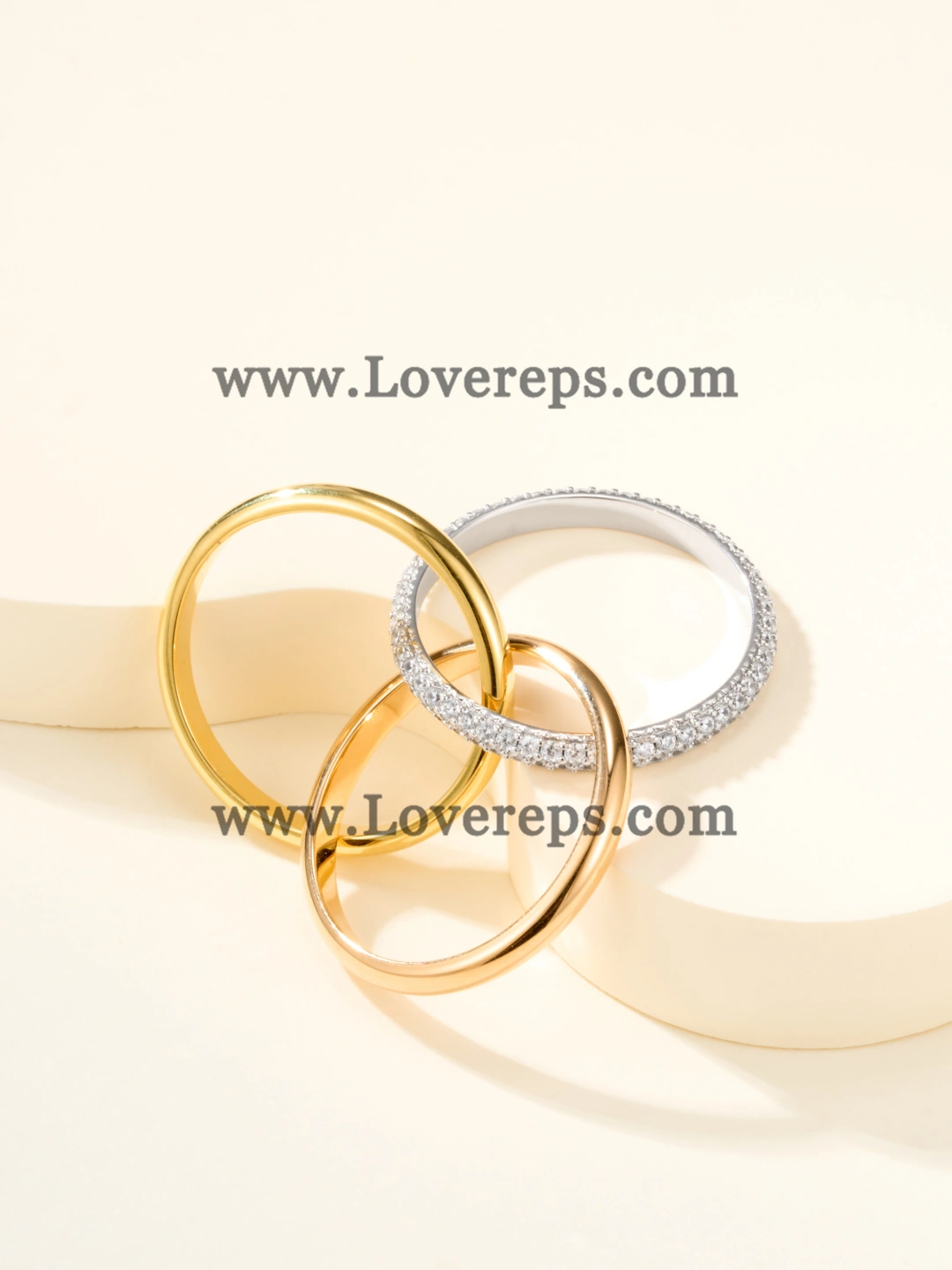 Cartier Trinity Ring Small Model with Semi-Paved