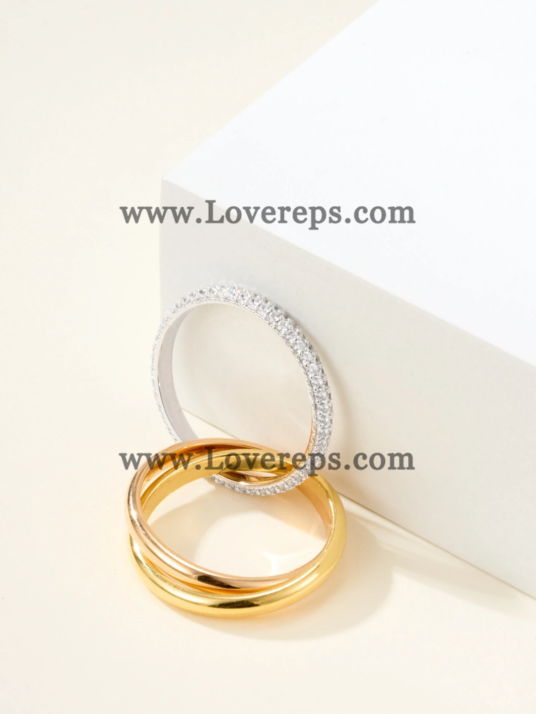 Cartier Trinity Ring Small Model with Semi-Paved