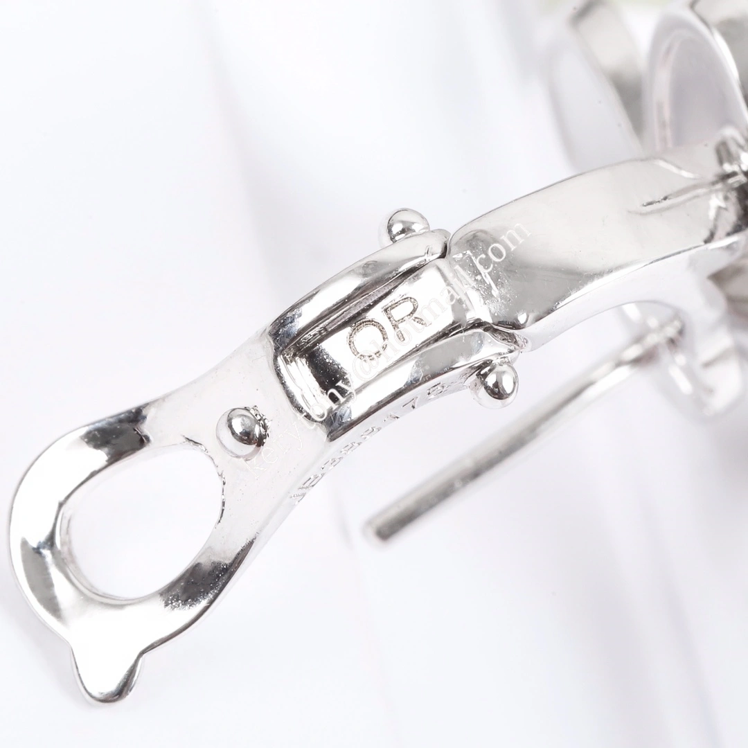 Celebrity Style Van Cleef Arpels Frivole Small Earrings White Gold With Diamond In Paris Replica