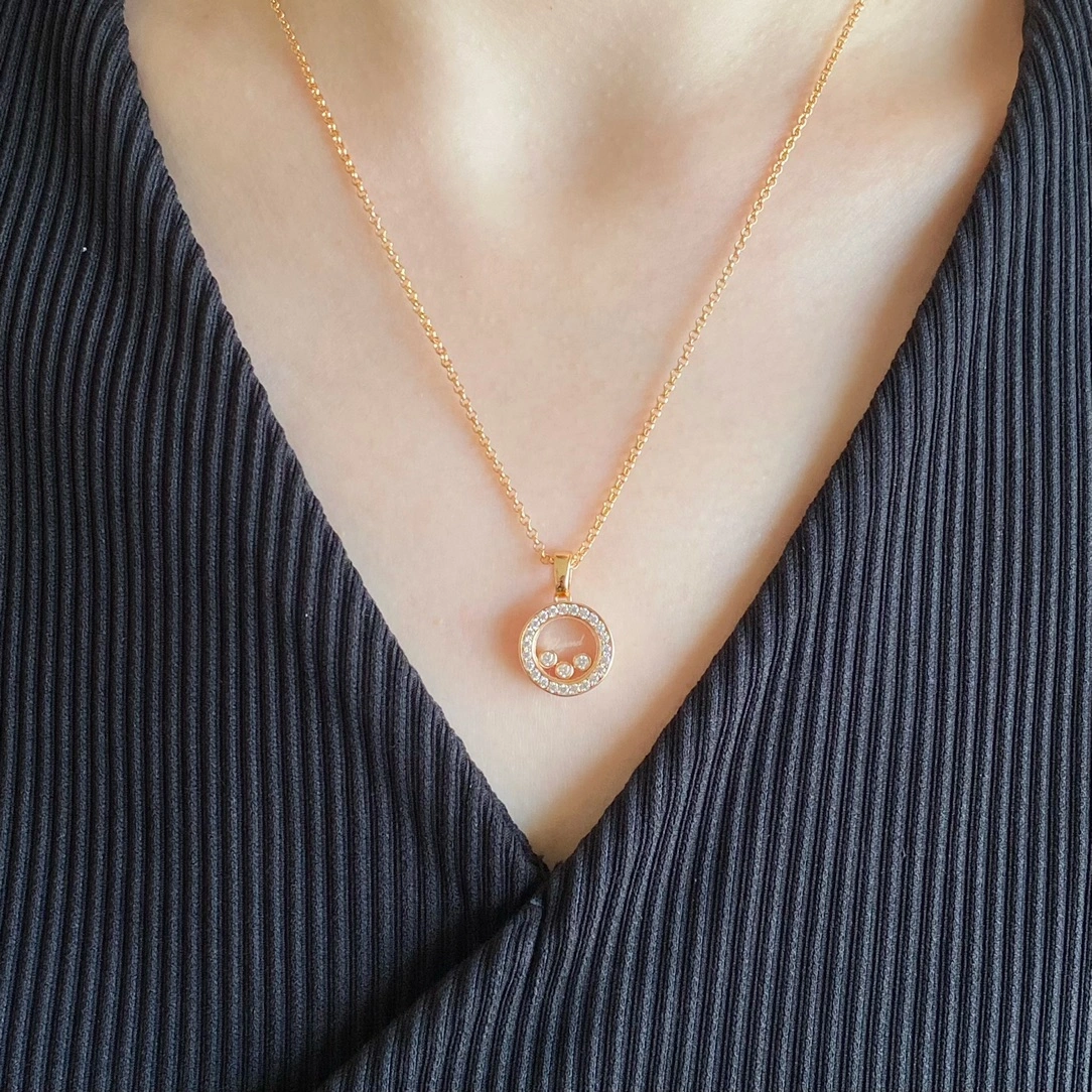 Chopard Happy Diamonds Icons Pendant Ethical Rose Gold and White Gold