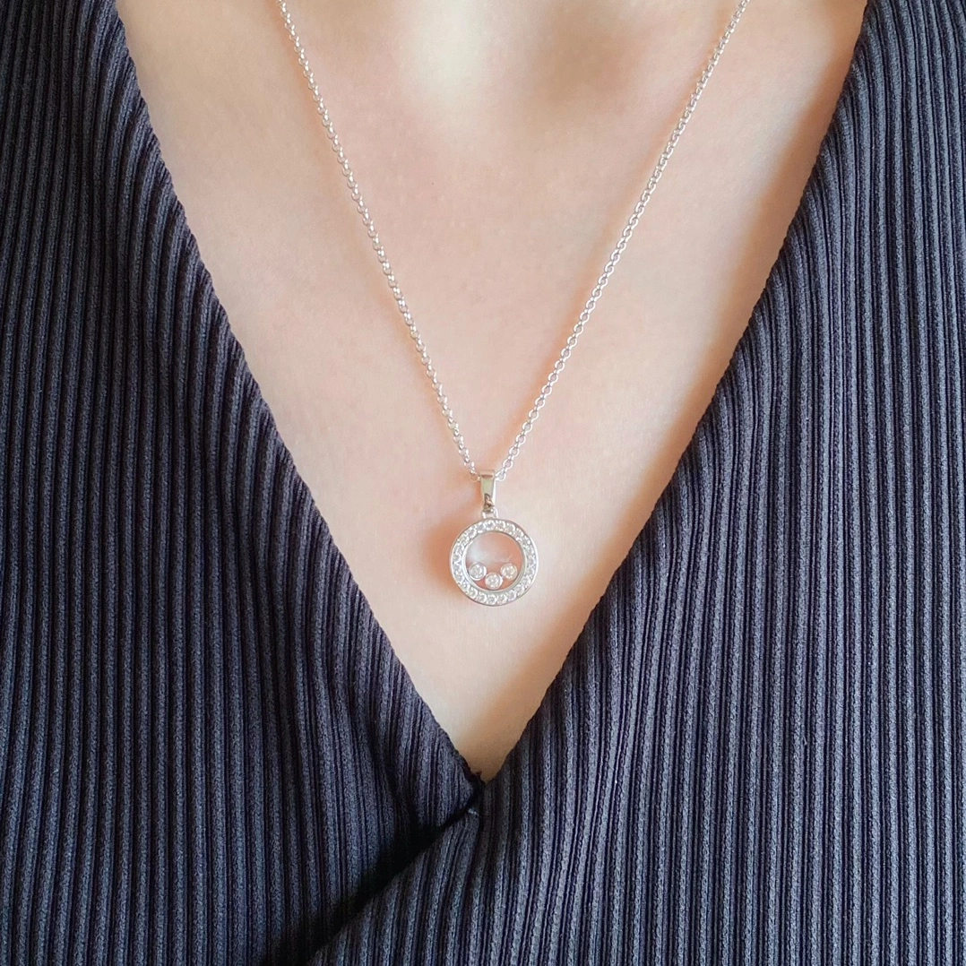 Chopard Happy Diamonds Icons Pendant Ethical Rose Gold and White Gold